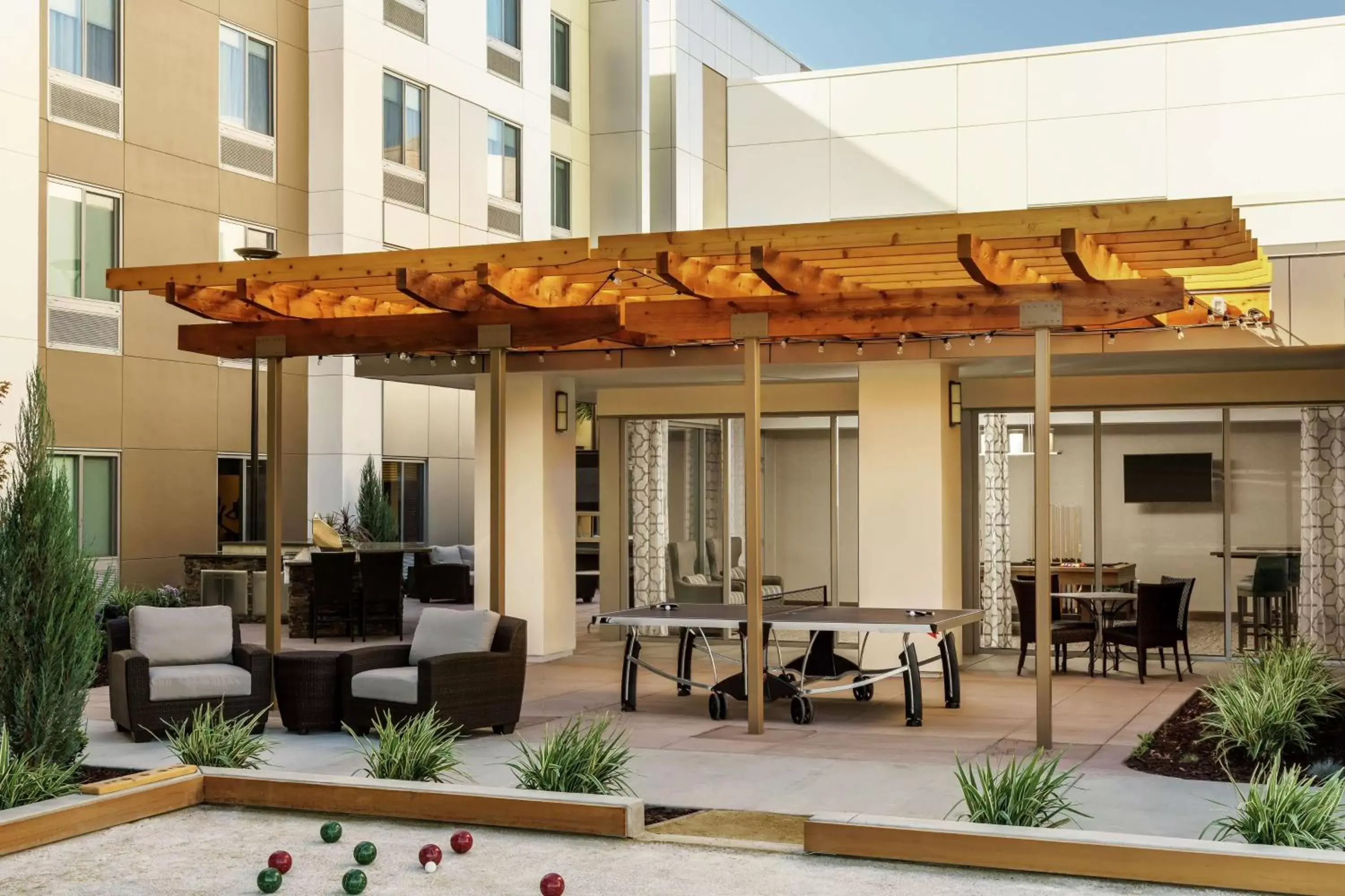 Patio in Homewood Suites By Hilton San Jose North