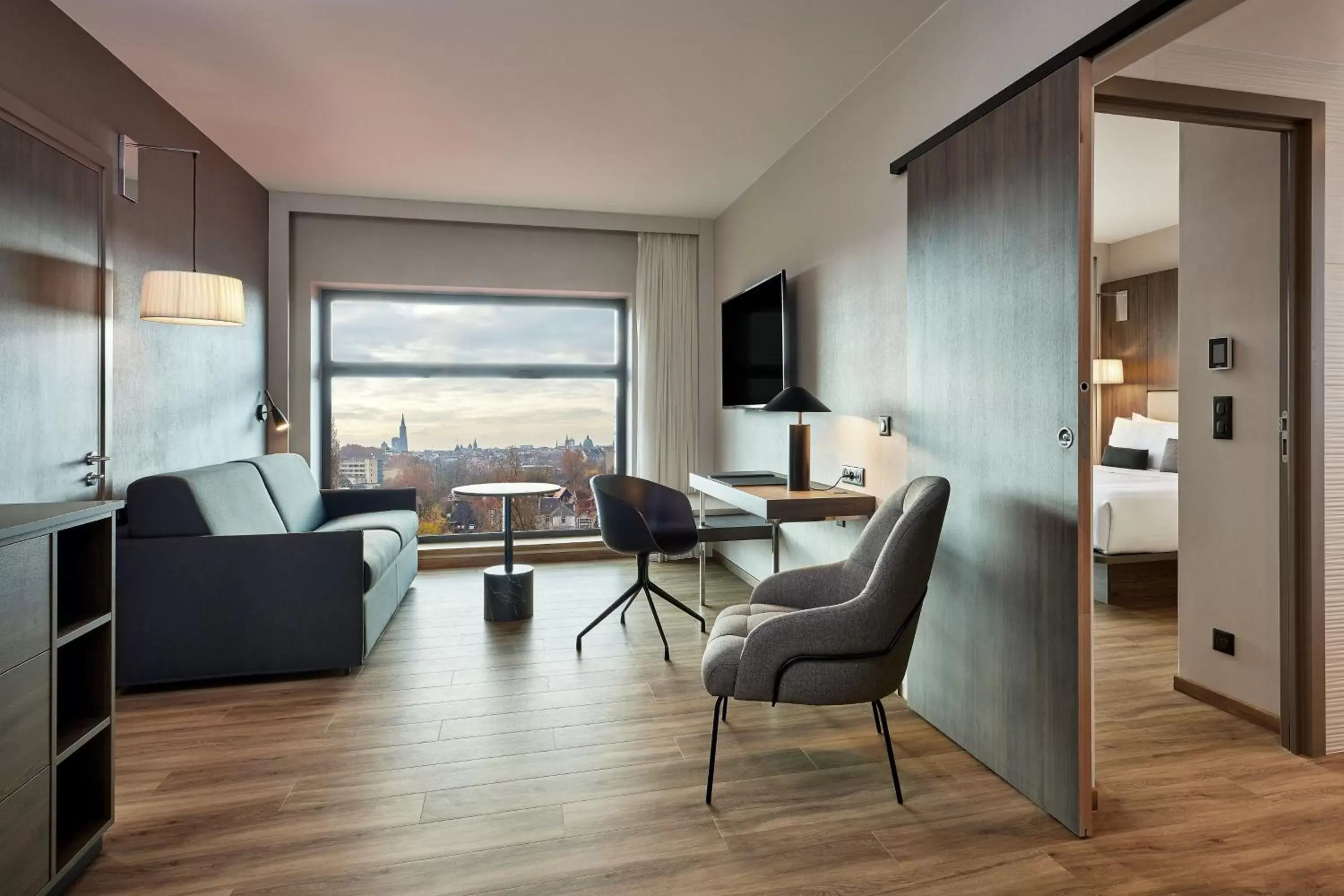 Bedroom, Seating Area in AC Hotel by Marriott Strasbourg