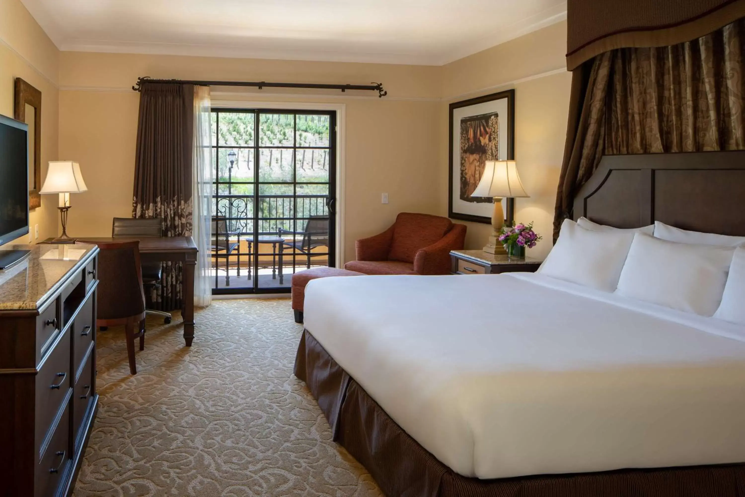 Bed in The Meritage Resort and Spa