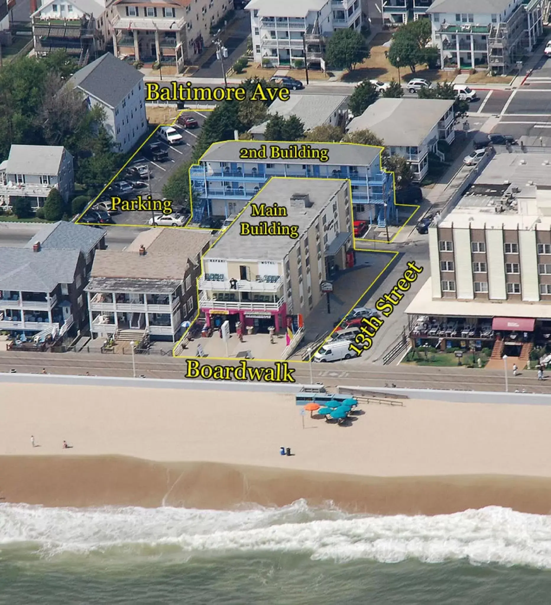 Landmark view, Bird's-eye View in Safari Hotel Boardwalk