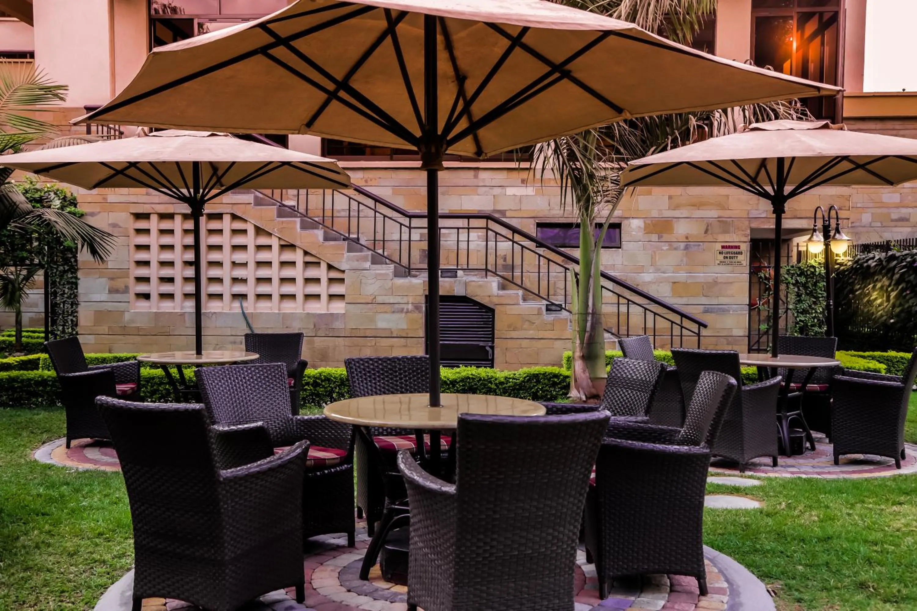 Patio in Waridi Paradise Hotel and Suites