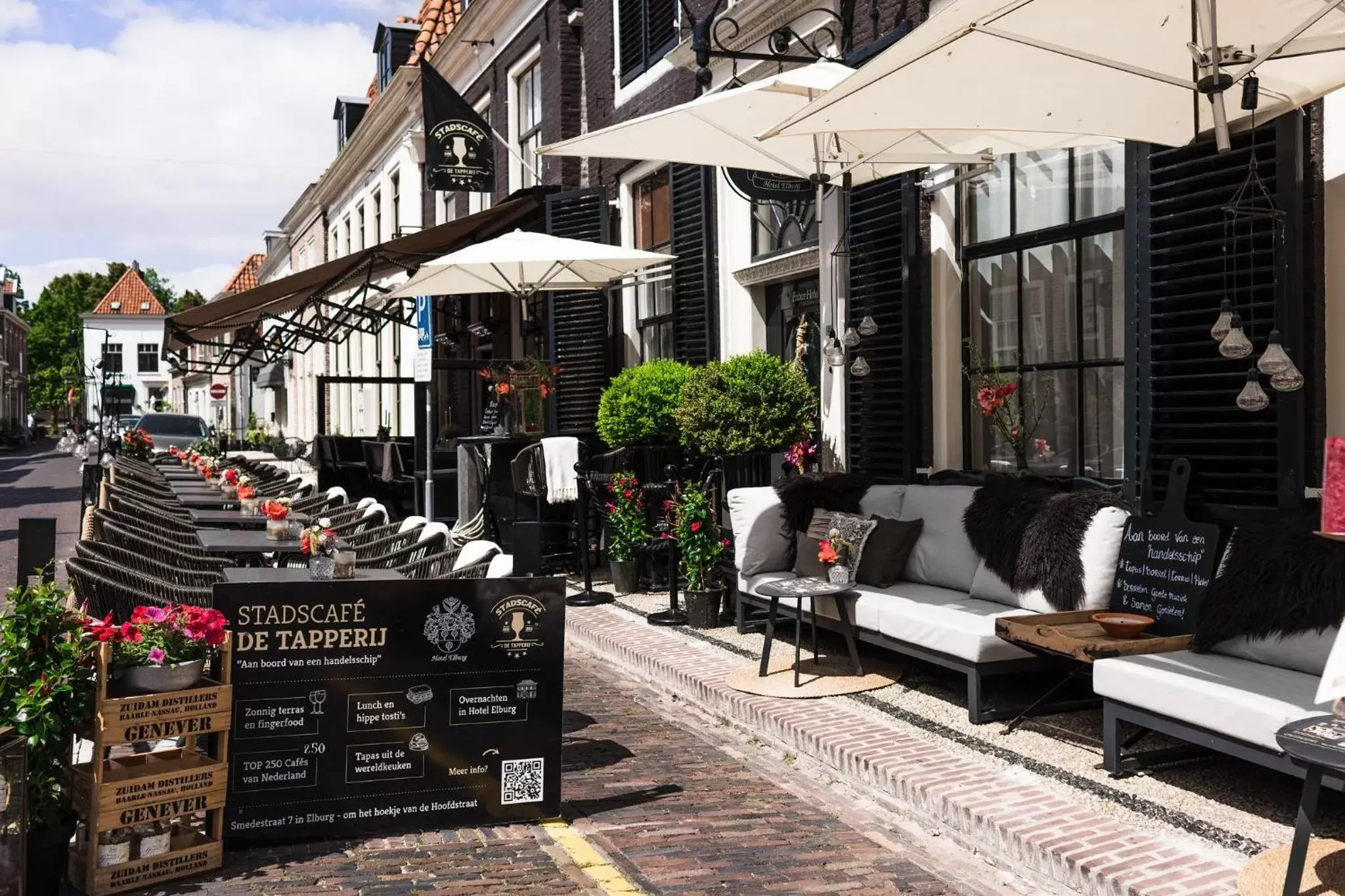 Balcony/Terrace in Boutique Hotel Elburg en Tapperij