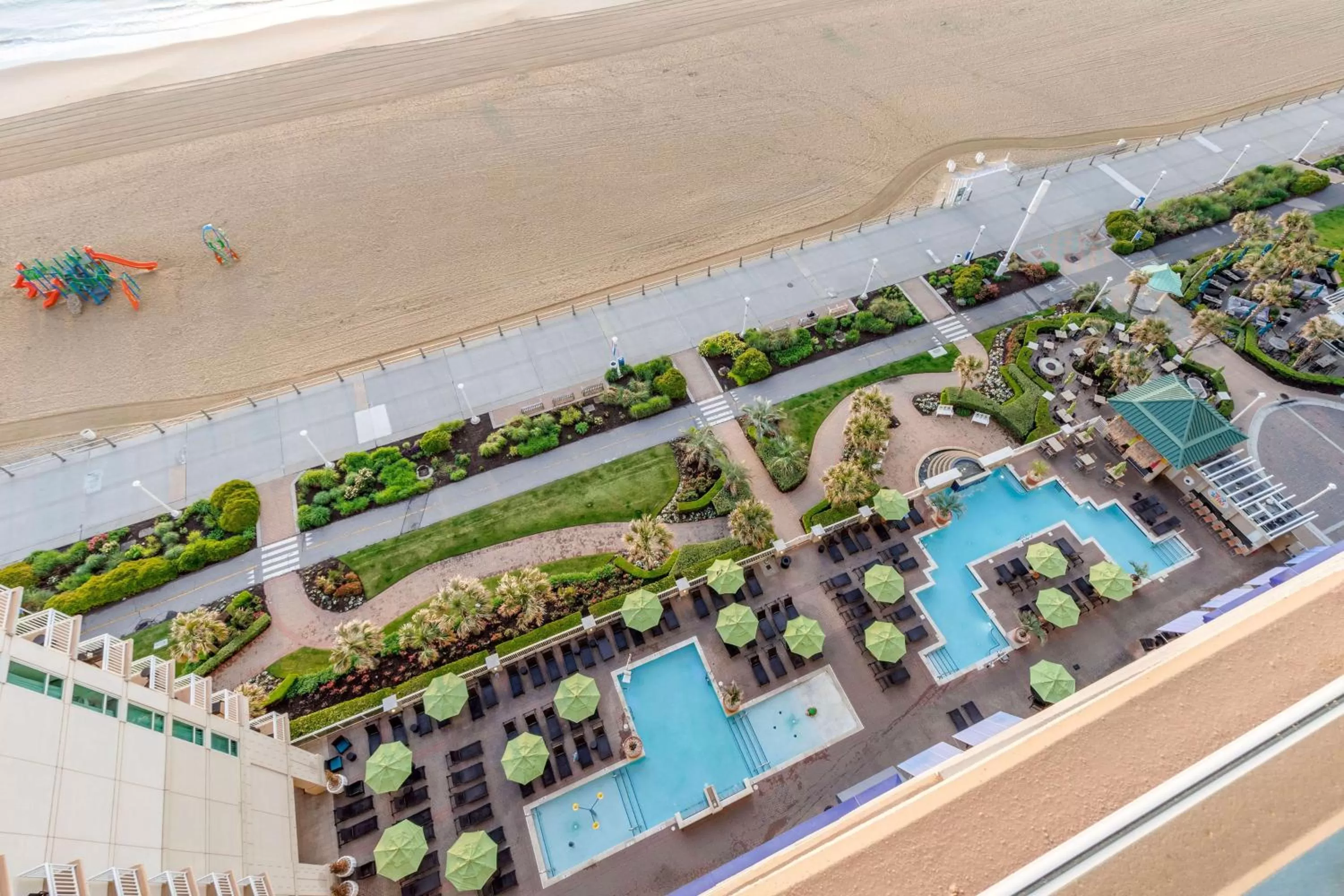 Pool view in Hilton Vacation Club Ocean Beach Club Virginia Beach