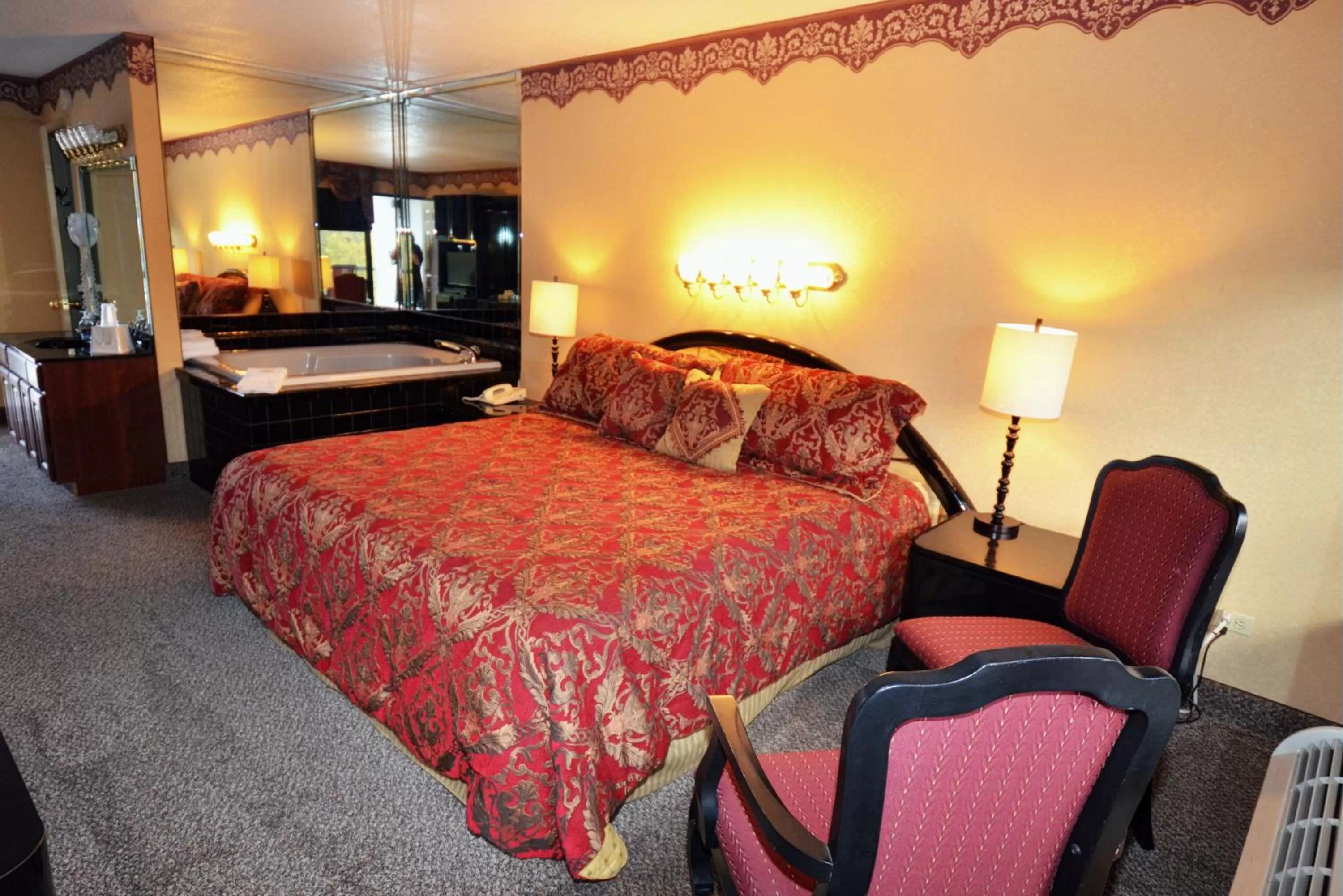 Decorative detail, Bed in Rivergate Mountain Lodge