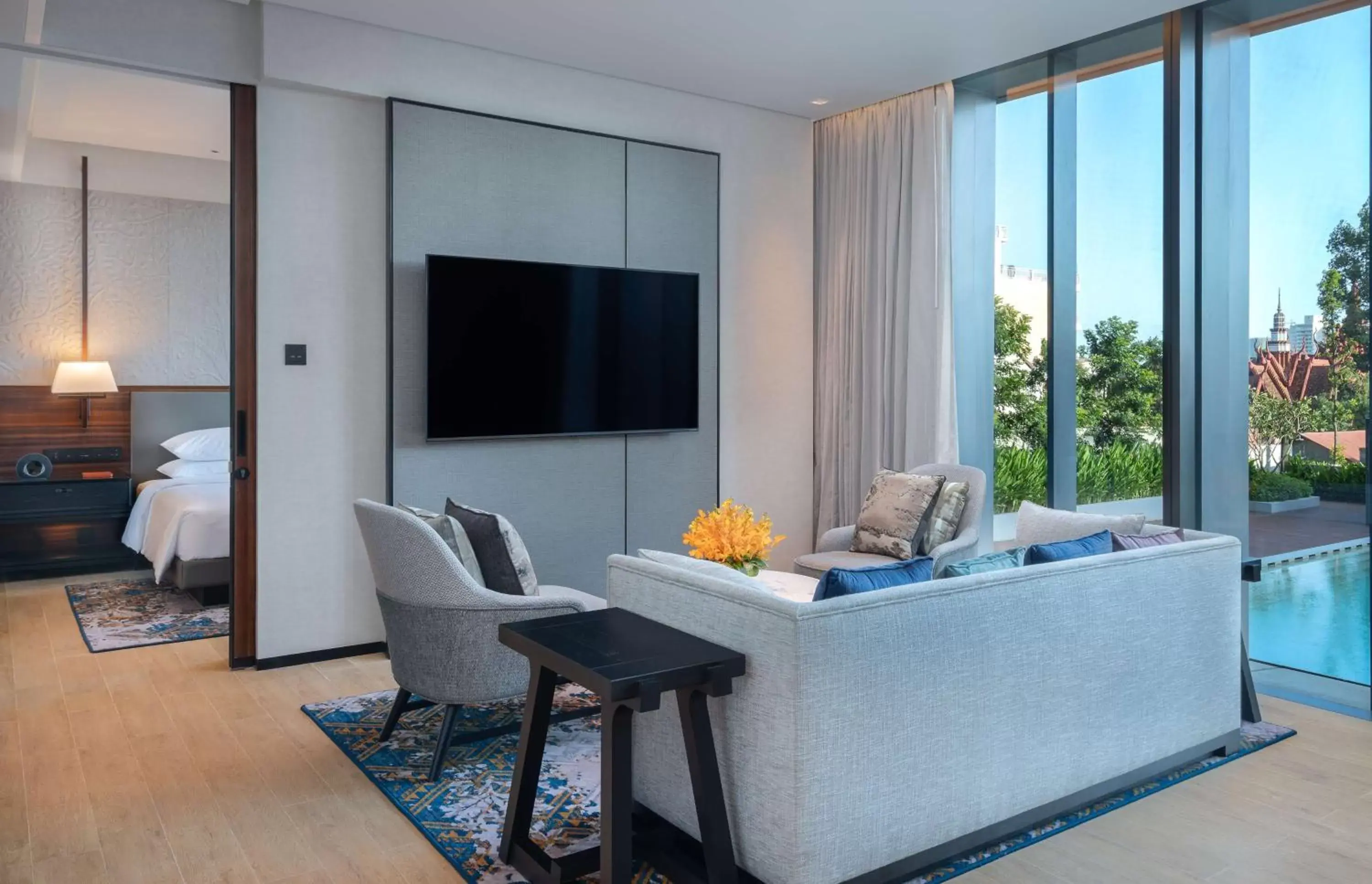 Bathroom, TV/Entertainment Center in Hyatt Regency Phnom Penh