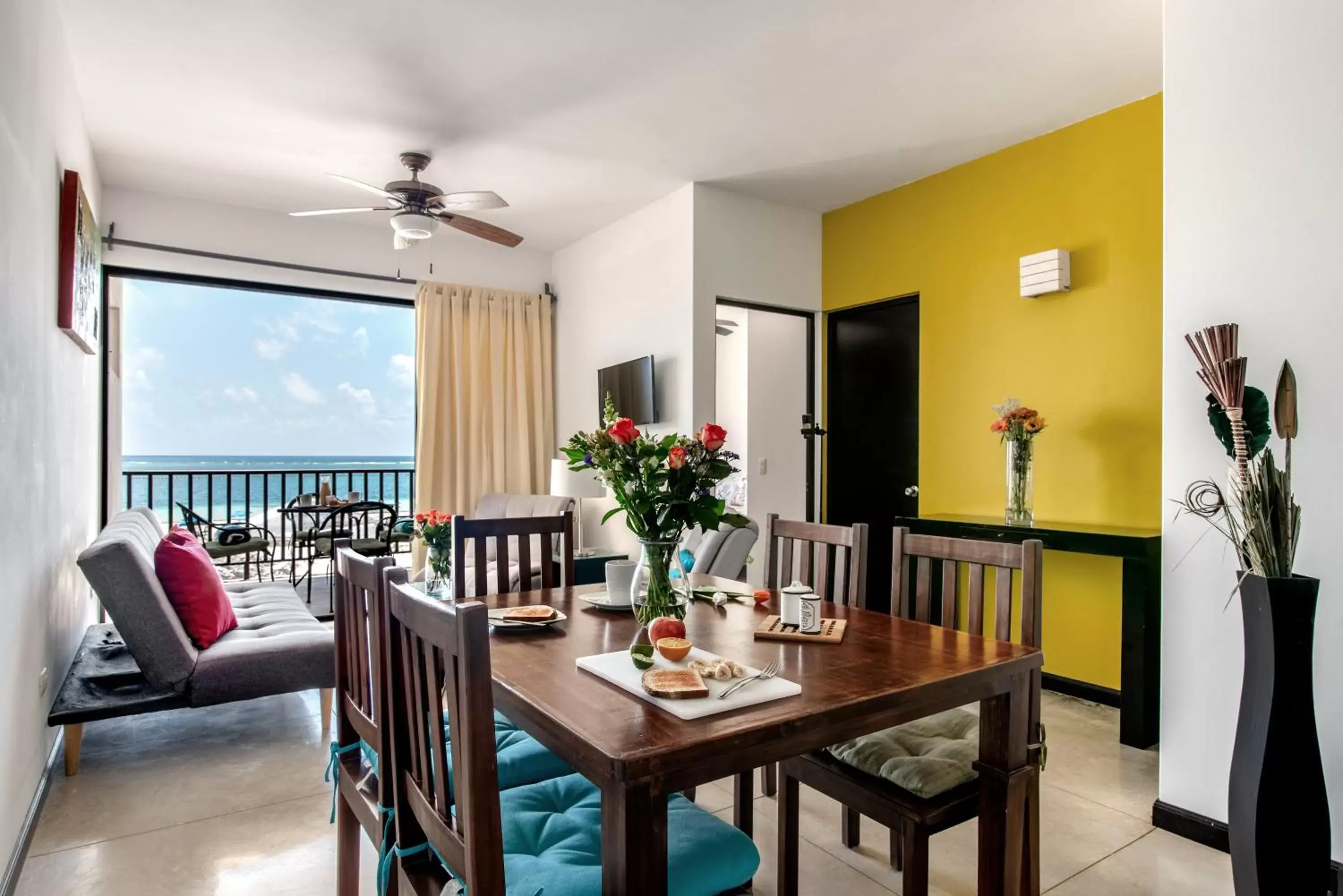 Living room, Dining Area in Vela's Condos Ocean Front