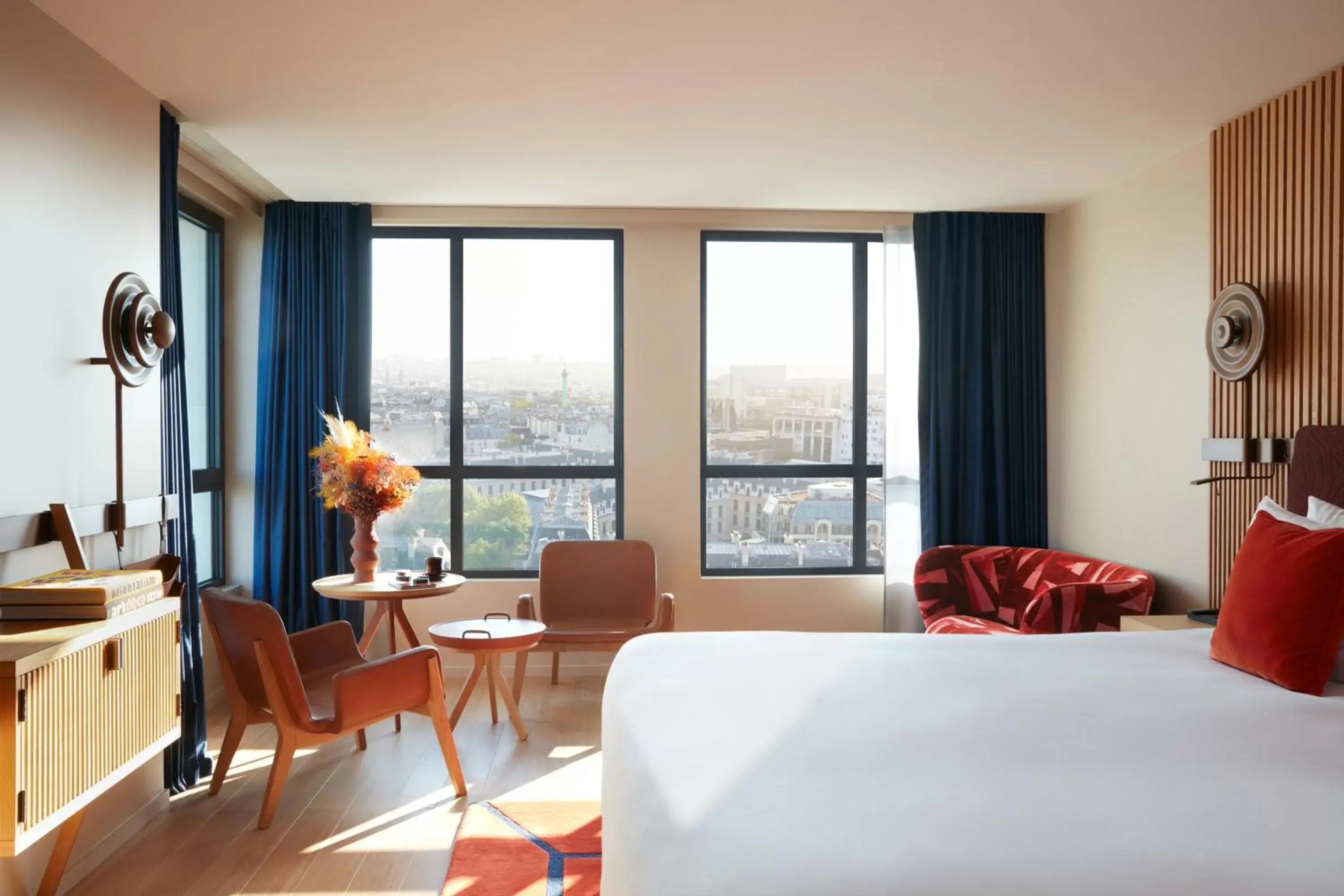 Bed in SO Paris Hotel