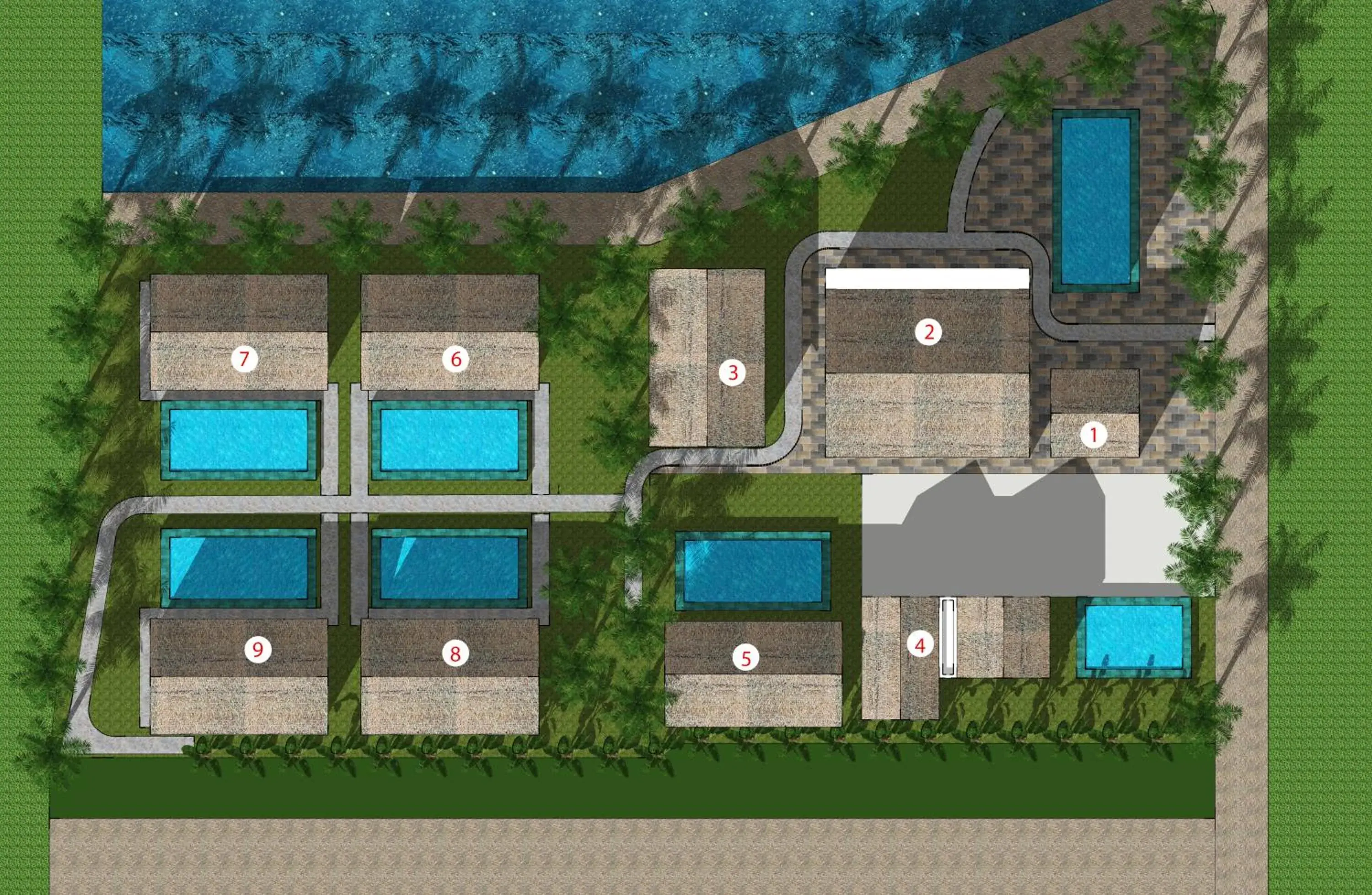 Floor Plan in Palm View Villa