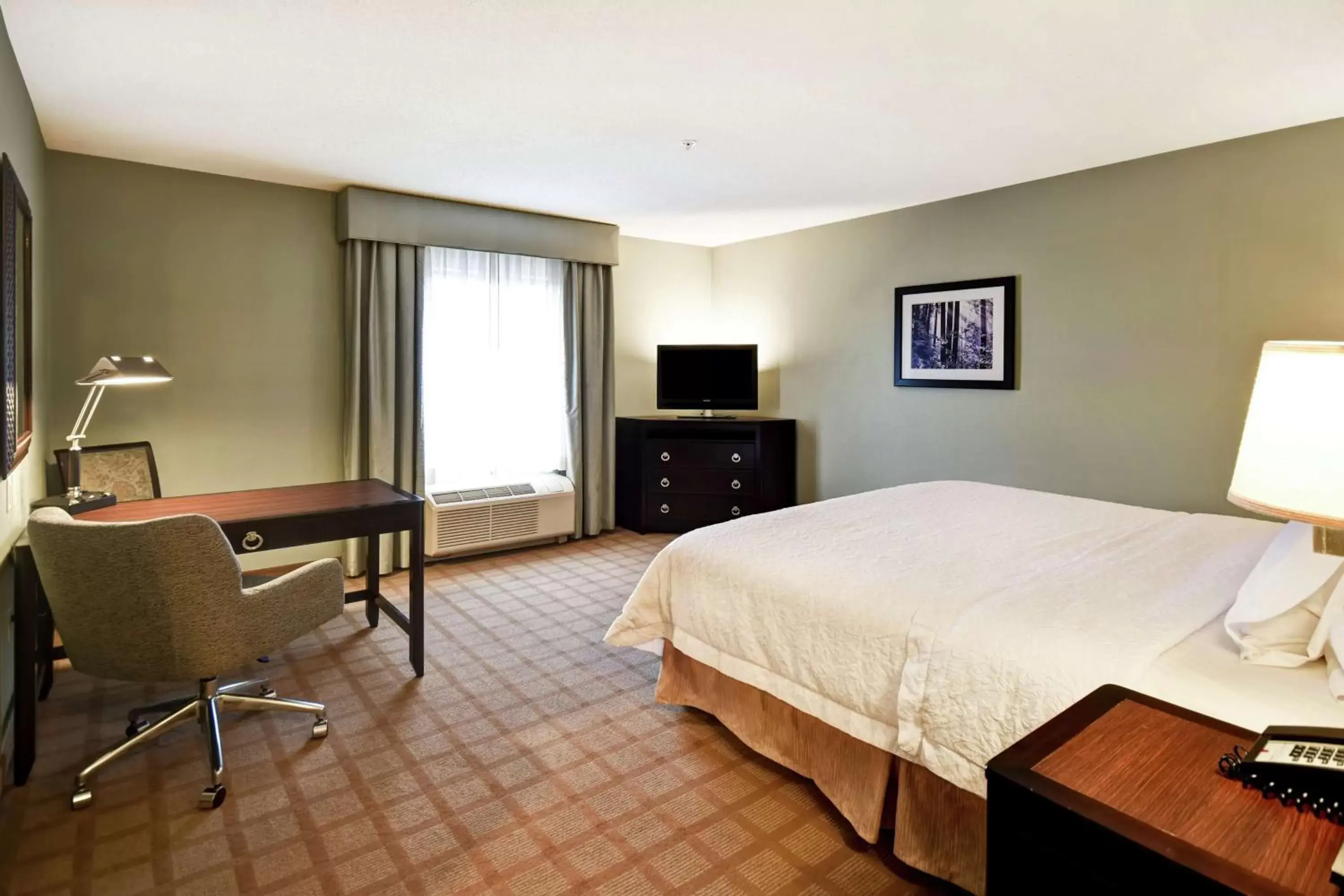 Bedroom, TV/Entertainment Center in Hampton Inn & Suites Detroit-Canton