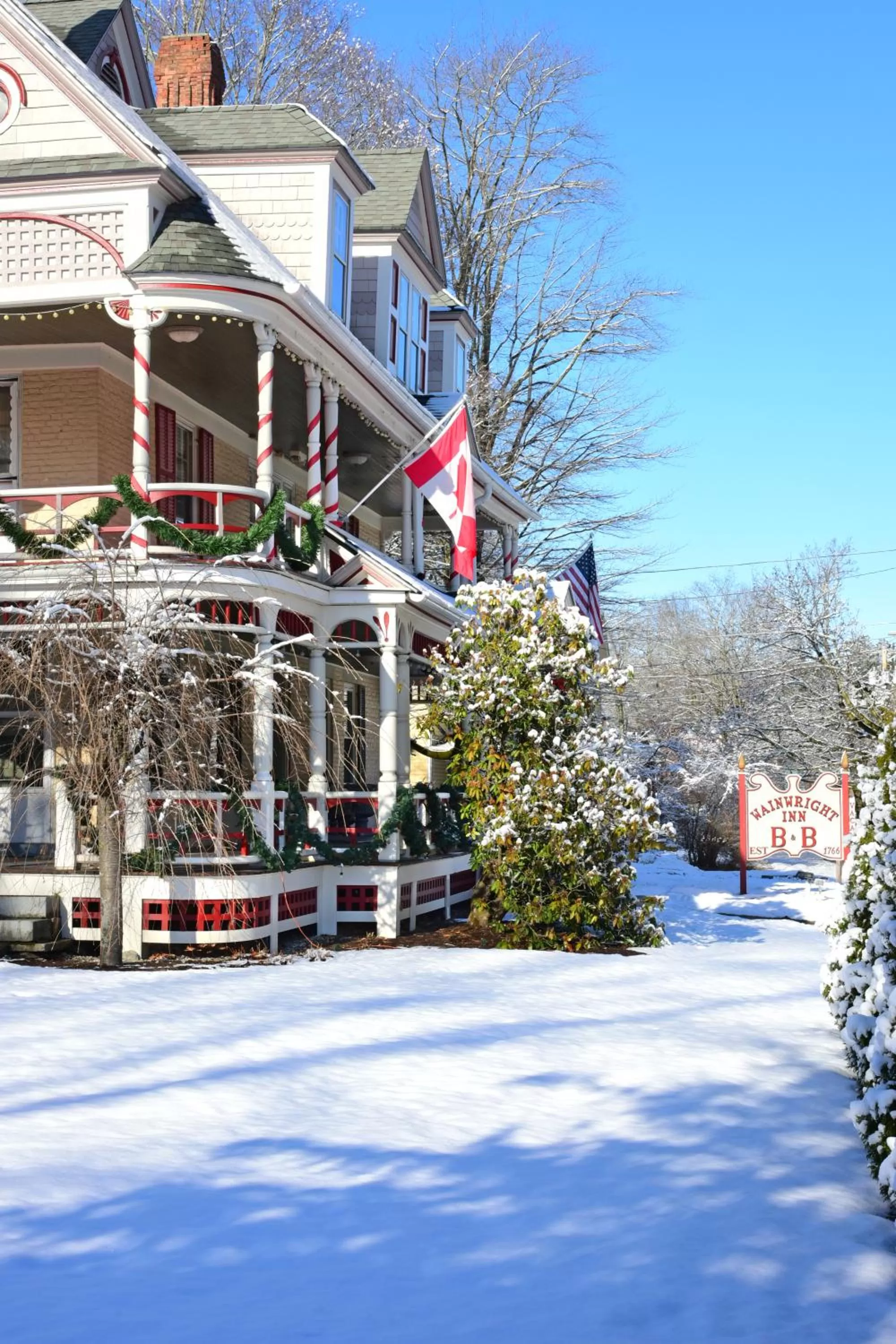 Property building, Winter in Wainwright Inn
