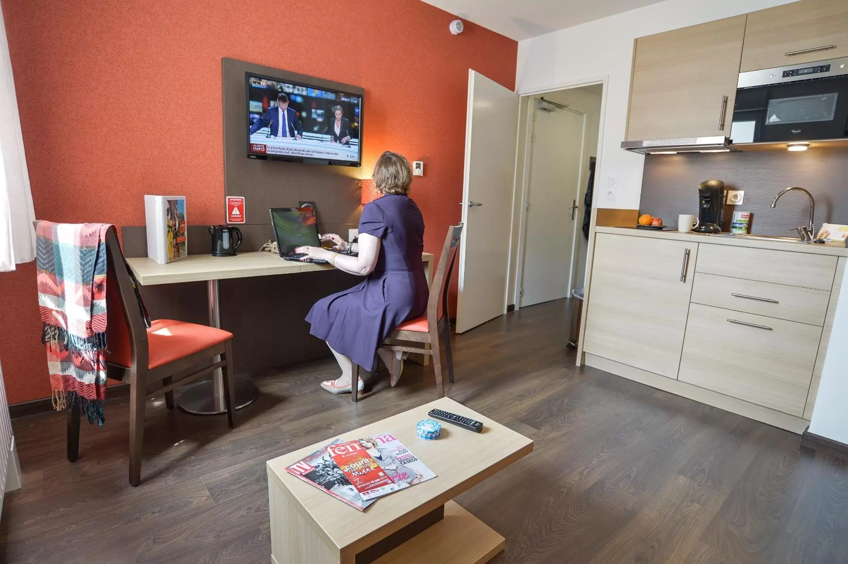 Seating area in Apparthotel Privilodges Carré de Jaude