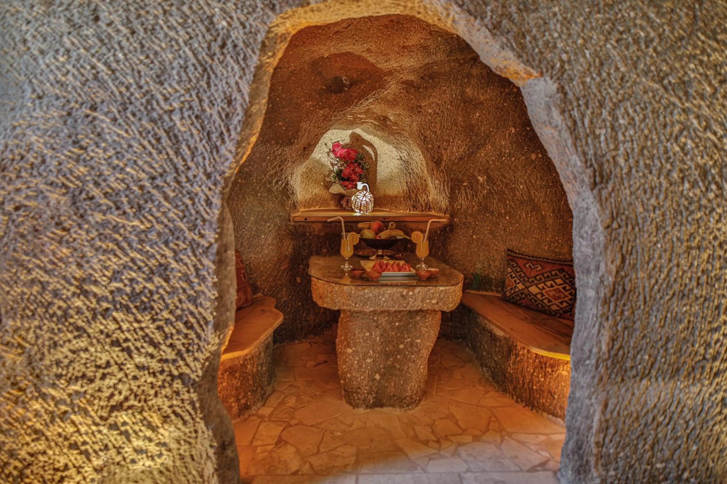 Seating area in Şah Saray Cave Suites Halal Hotel