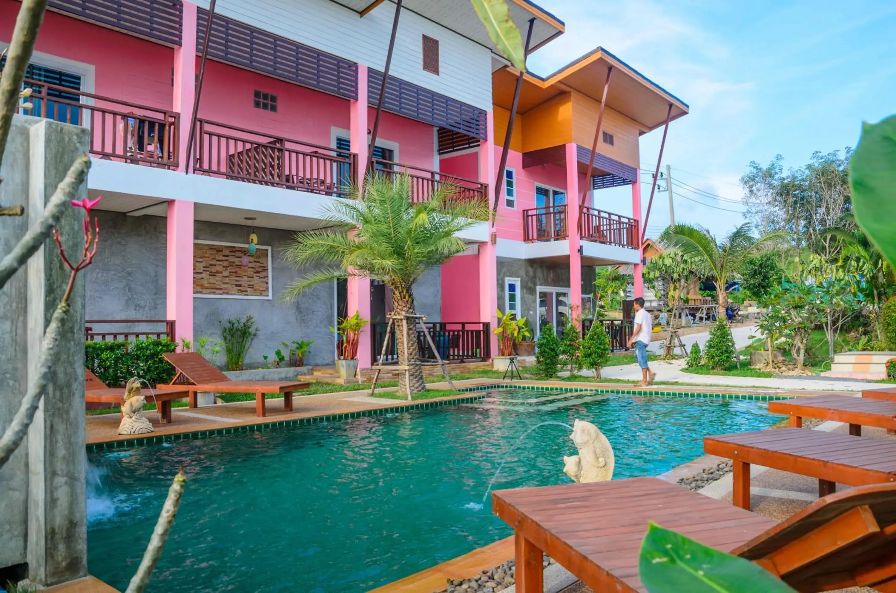 Pool view, Property Building in Pinky Bungalow Resort - SHA Extra Plus