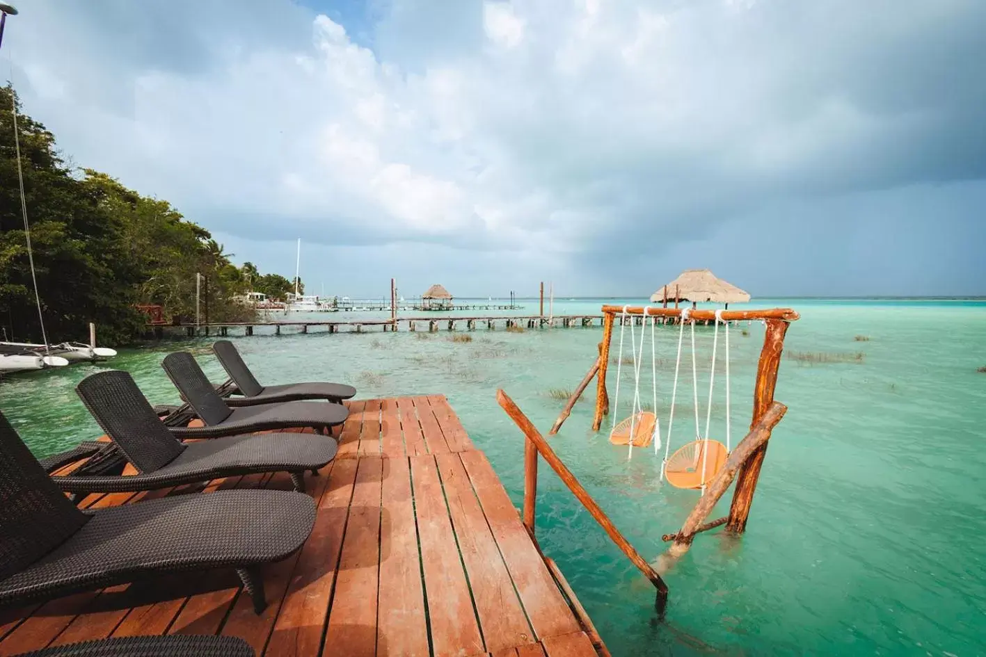 Solarium, Swimming Pool in El Búho Lagoon Bacalar