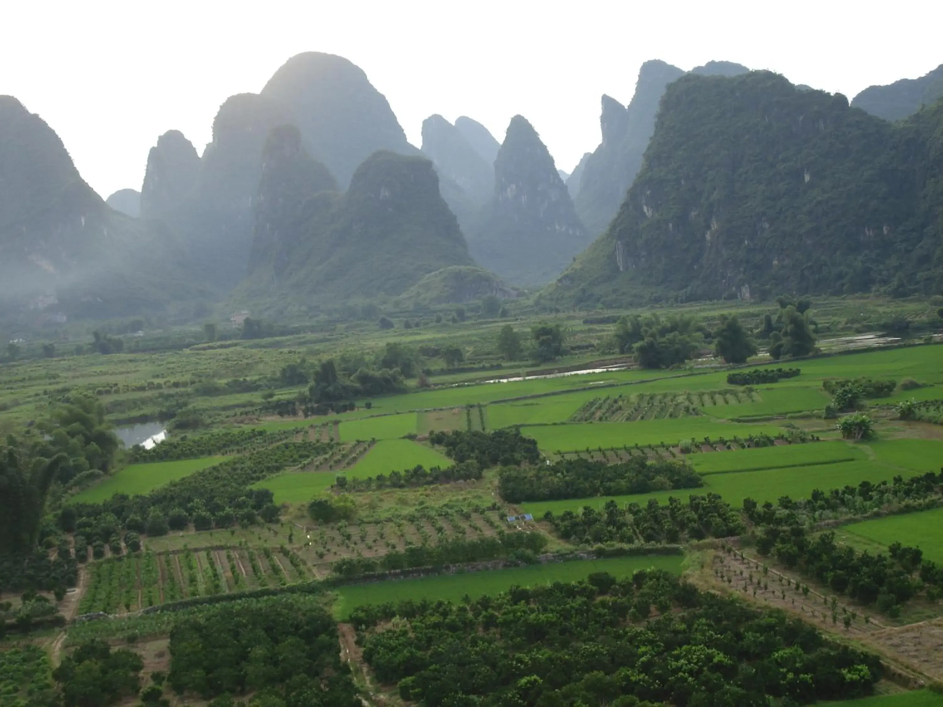 Natural landscape, Bird's-eye View in Yangshuo Village Inn