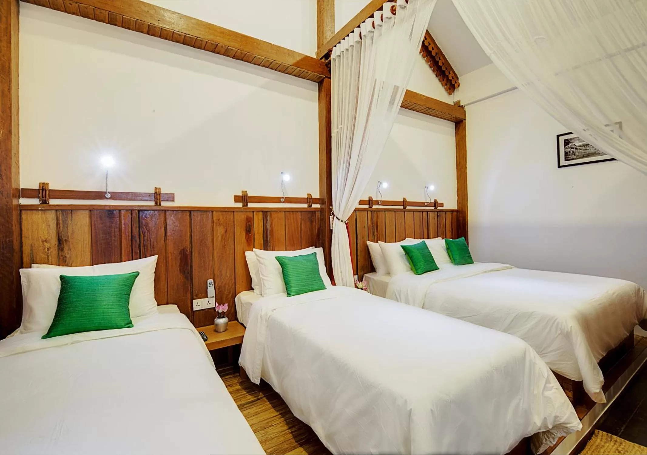 Bed in Maison Model d'Angkor