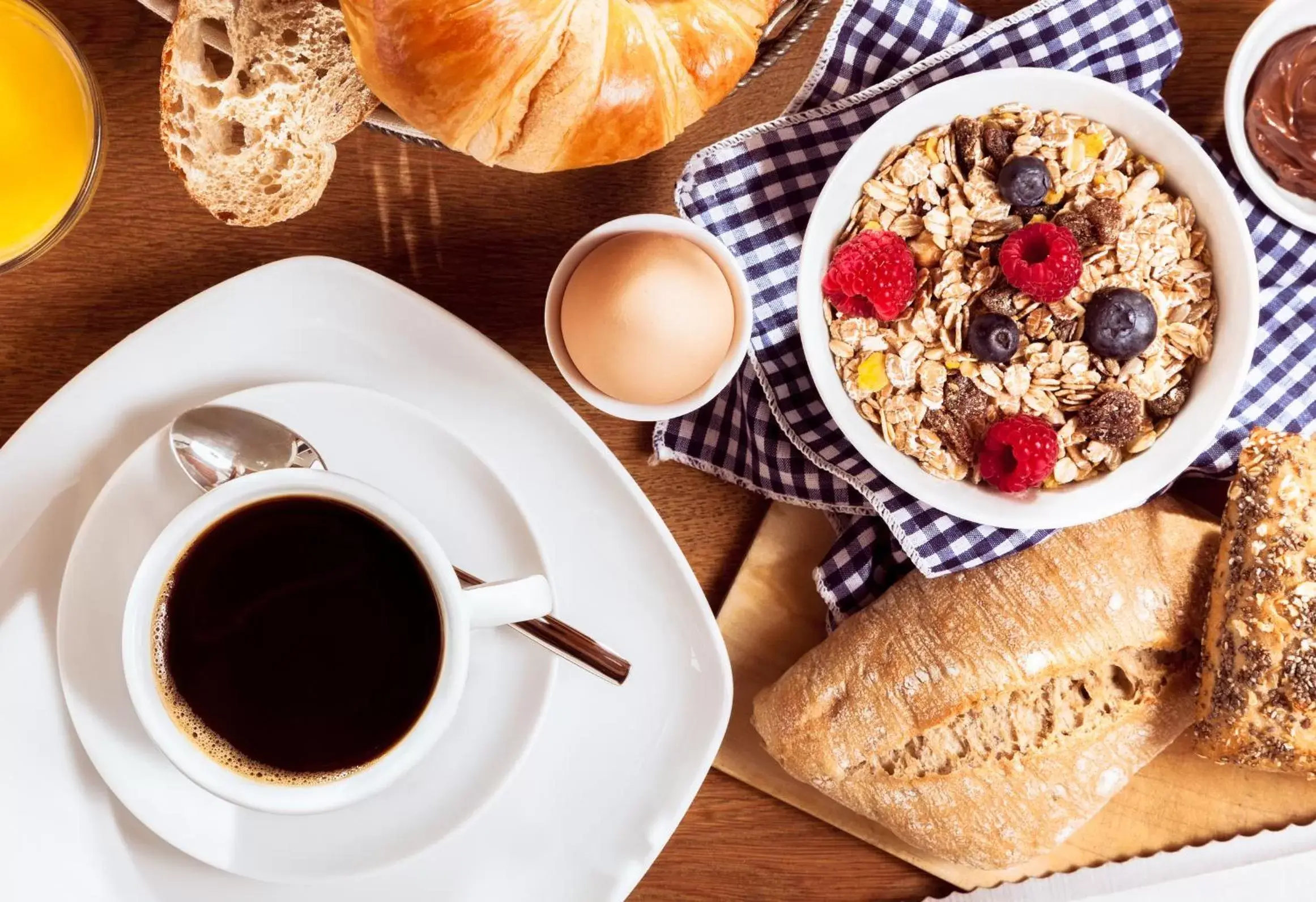 Food close-up, Breakfast in Hotel AlpinaRos