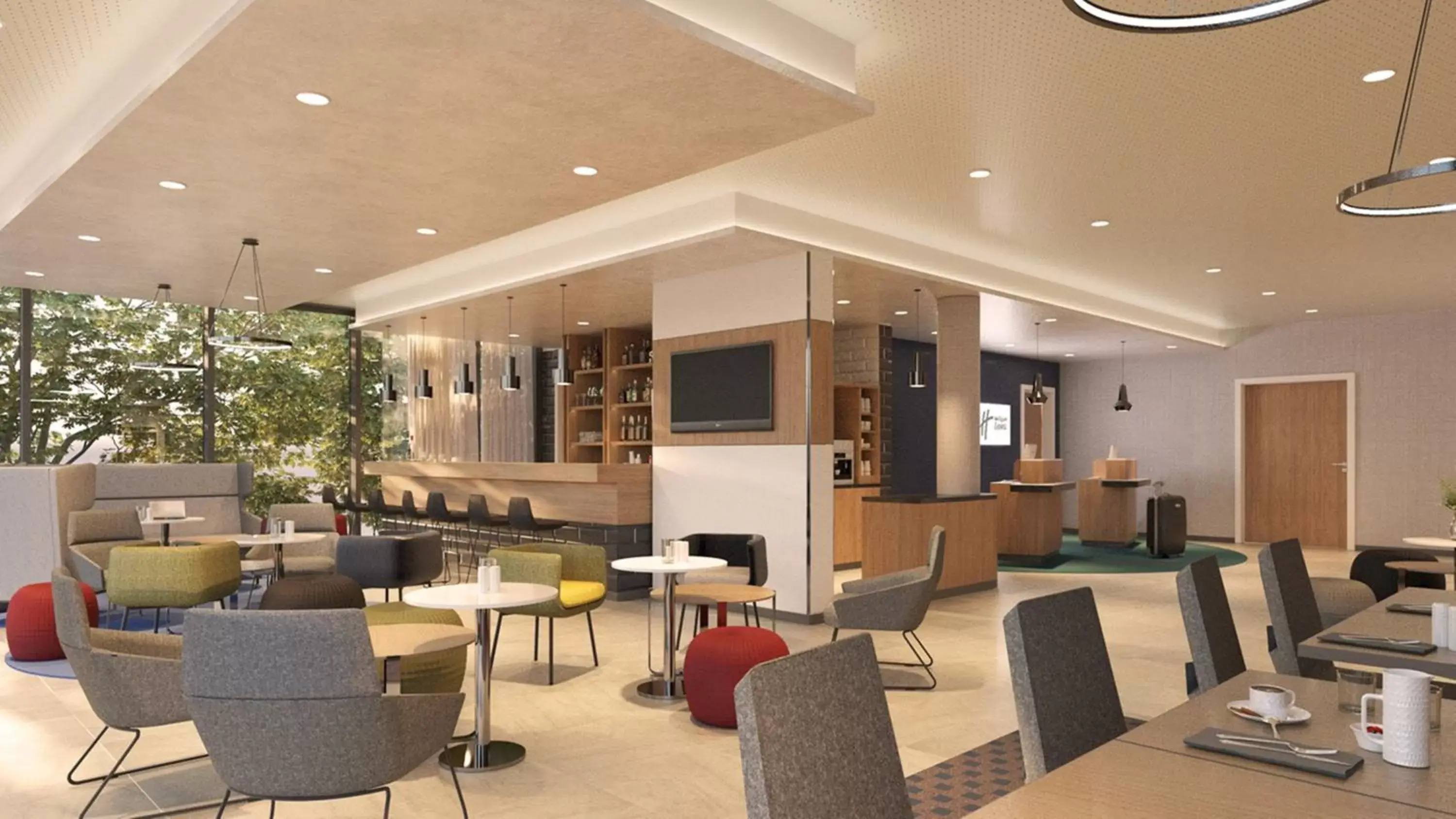 Lounge or bar, Restaurant/Places to Eat in Holiday Inn Express - Wuppertal - Hauptbahnhof, an IHG Hotel