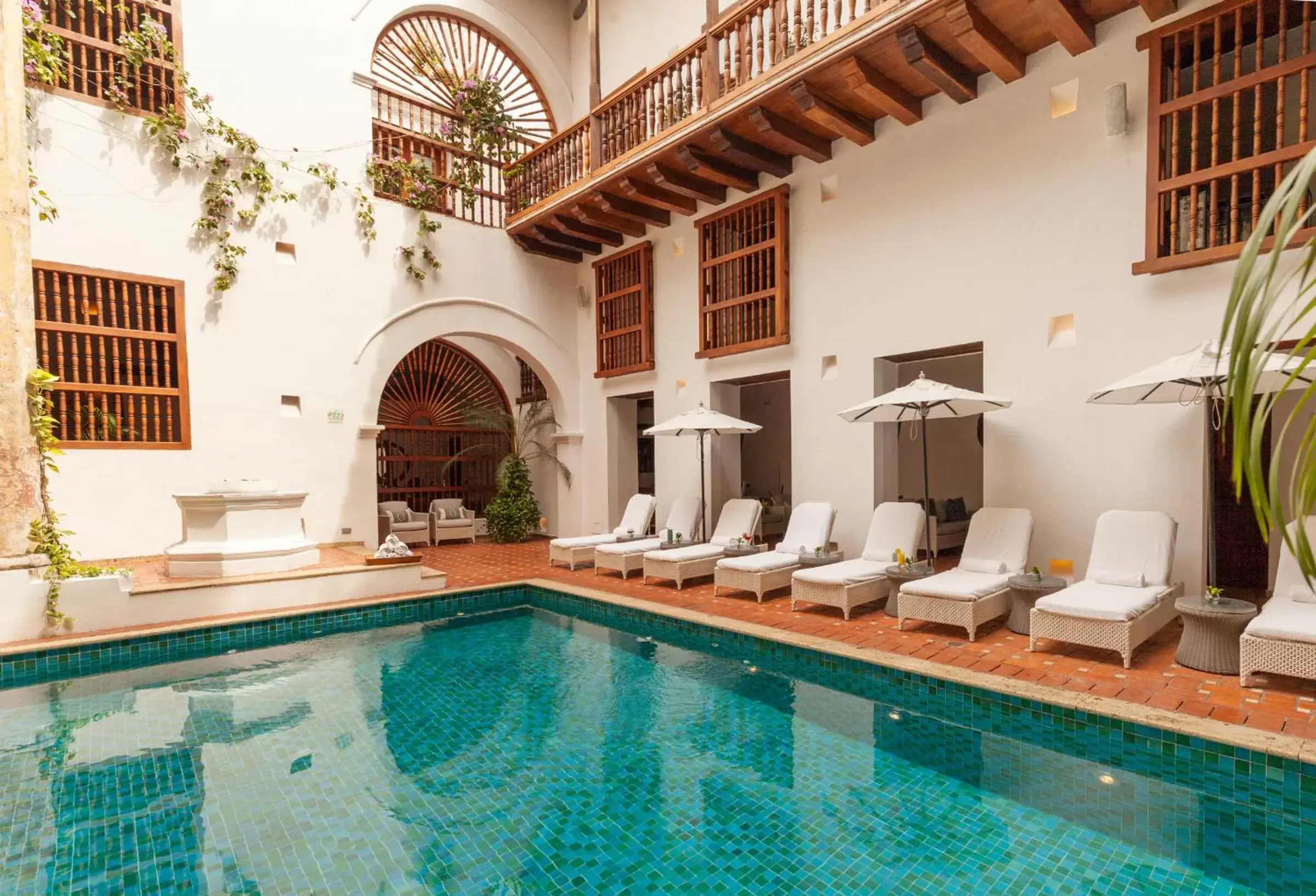 Pool view in Hotel Casa San Agustin