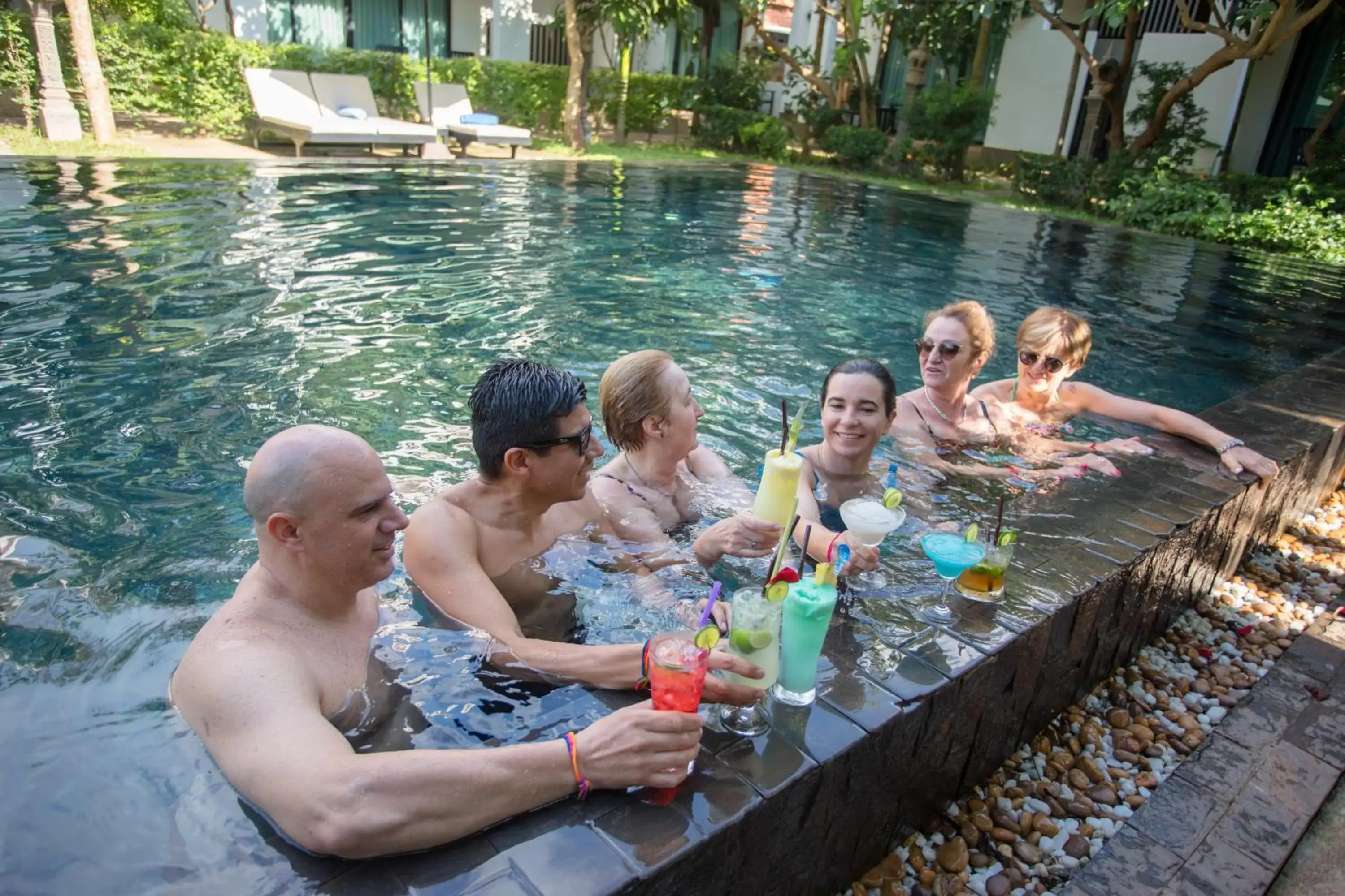 group of guests, Swimming Pool in Tanei Angkor Resort and Spa