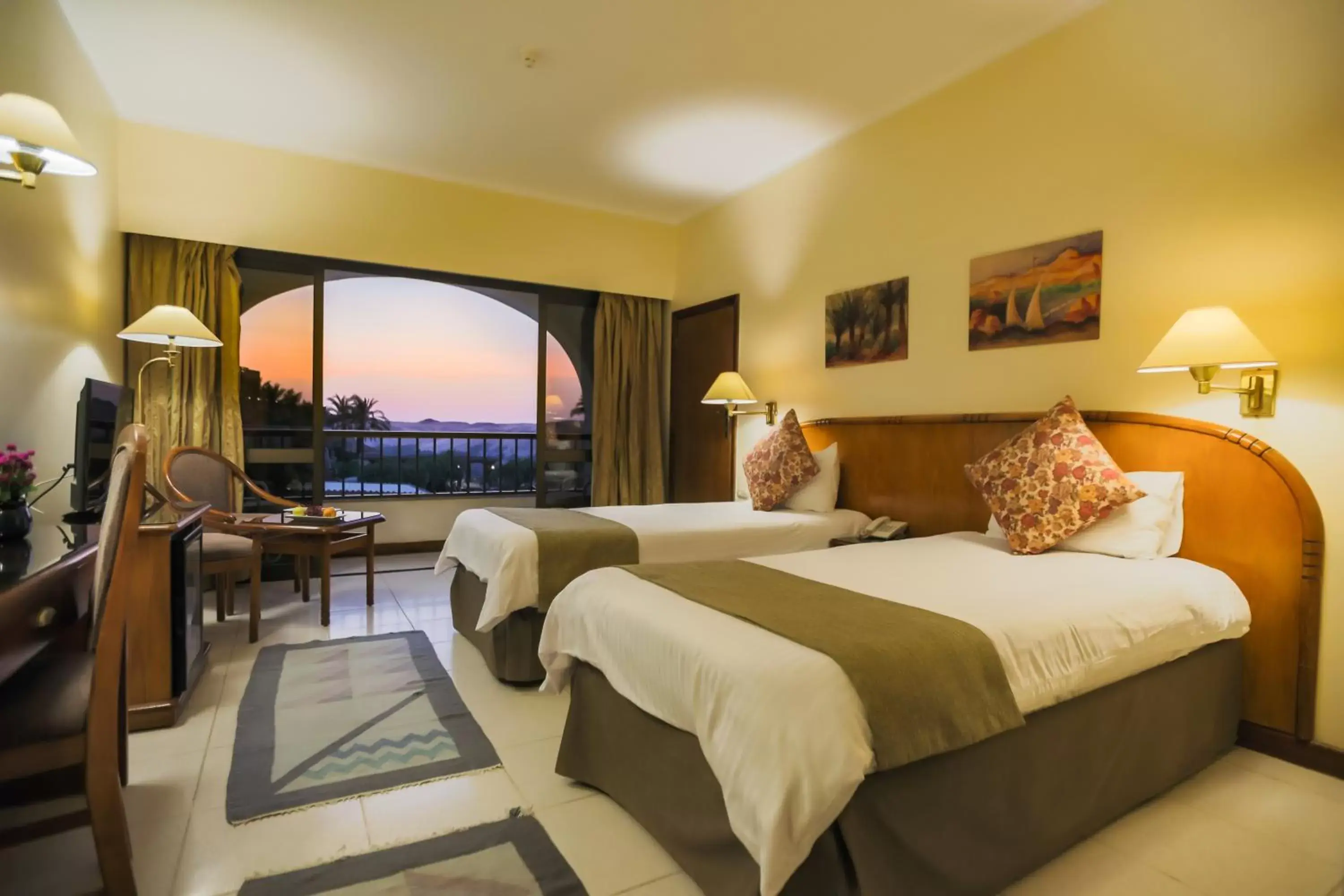 Sunset, Bed in Basma Hotel Aswan Sunset, Bed in Basma Hotel Aswan