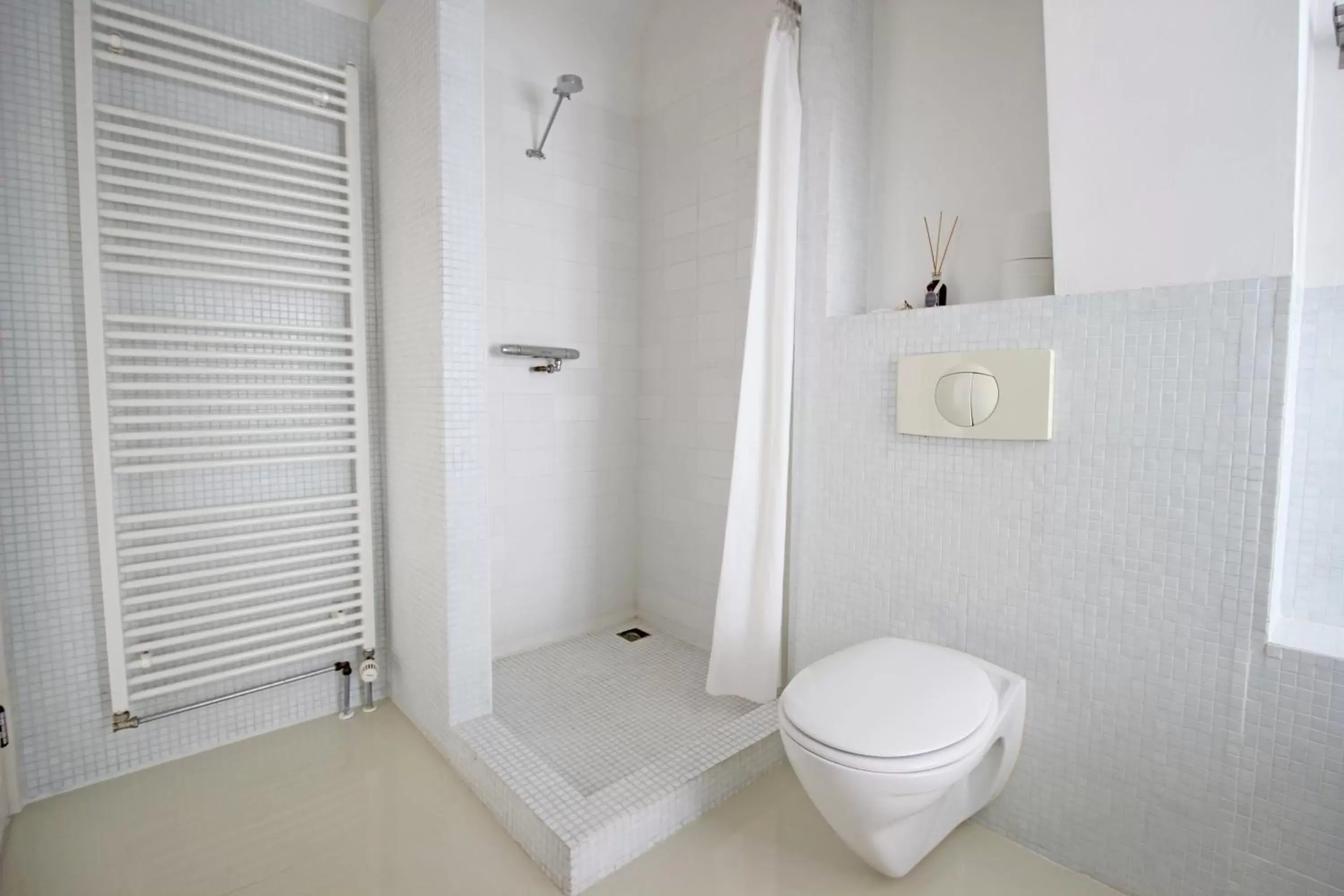 Shower, Bathroom in Beautiful 2 floor Vondelpark apartment.