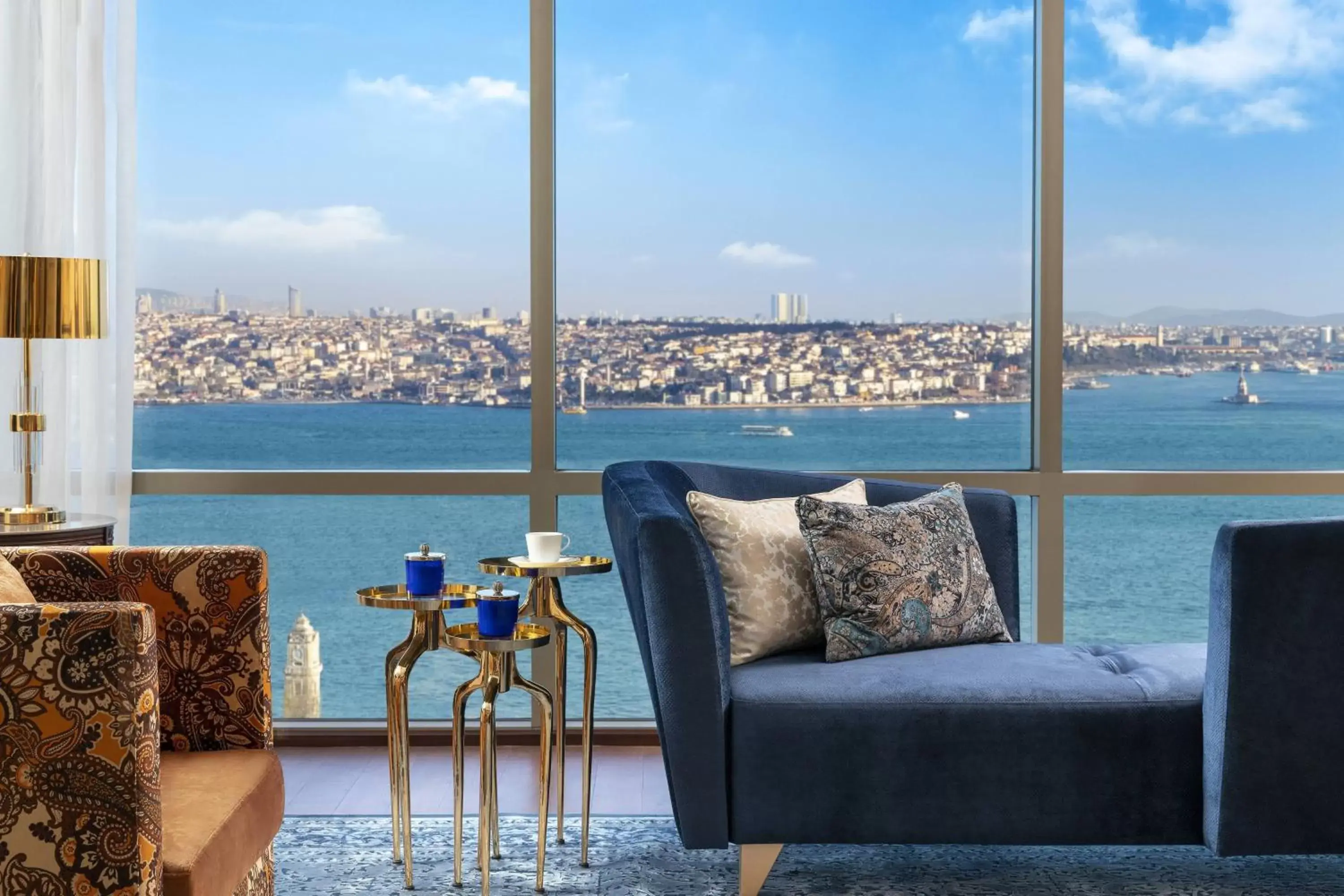 Living room in The Ritz-Carlton, Istanbul at the Bosphorus