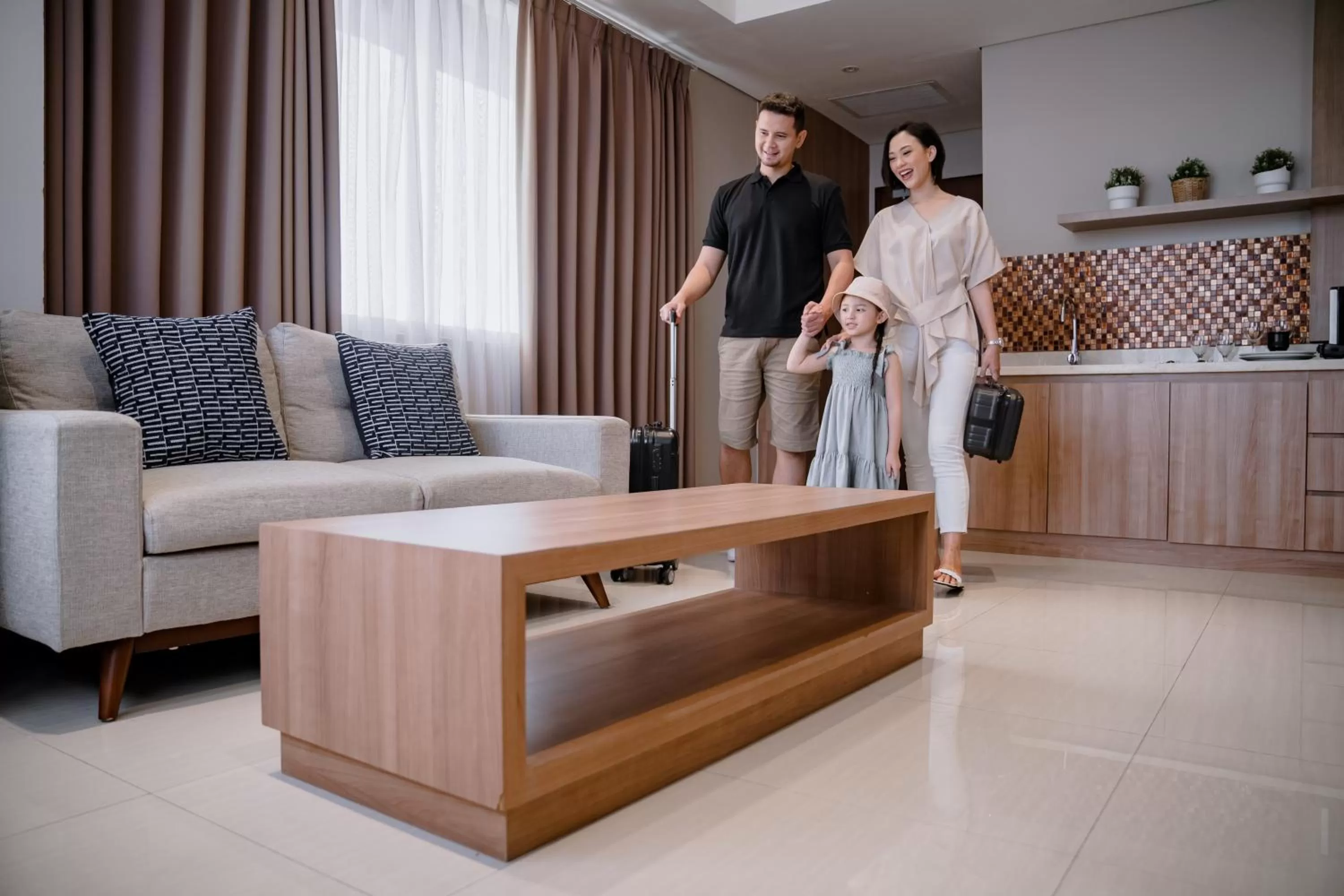 Seating area in Antero Hotel Jababeka Cikarang