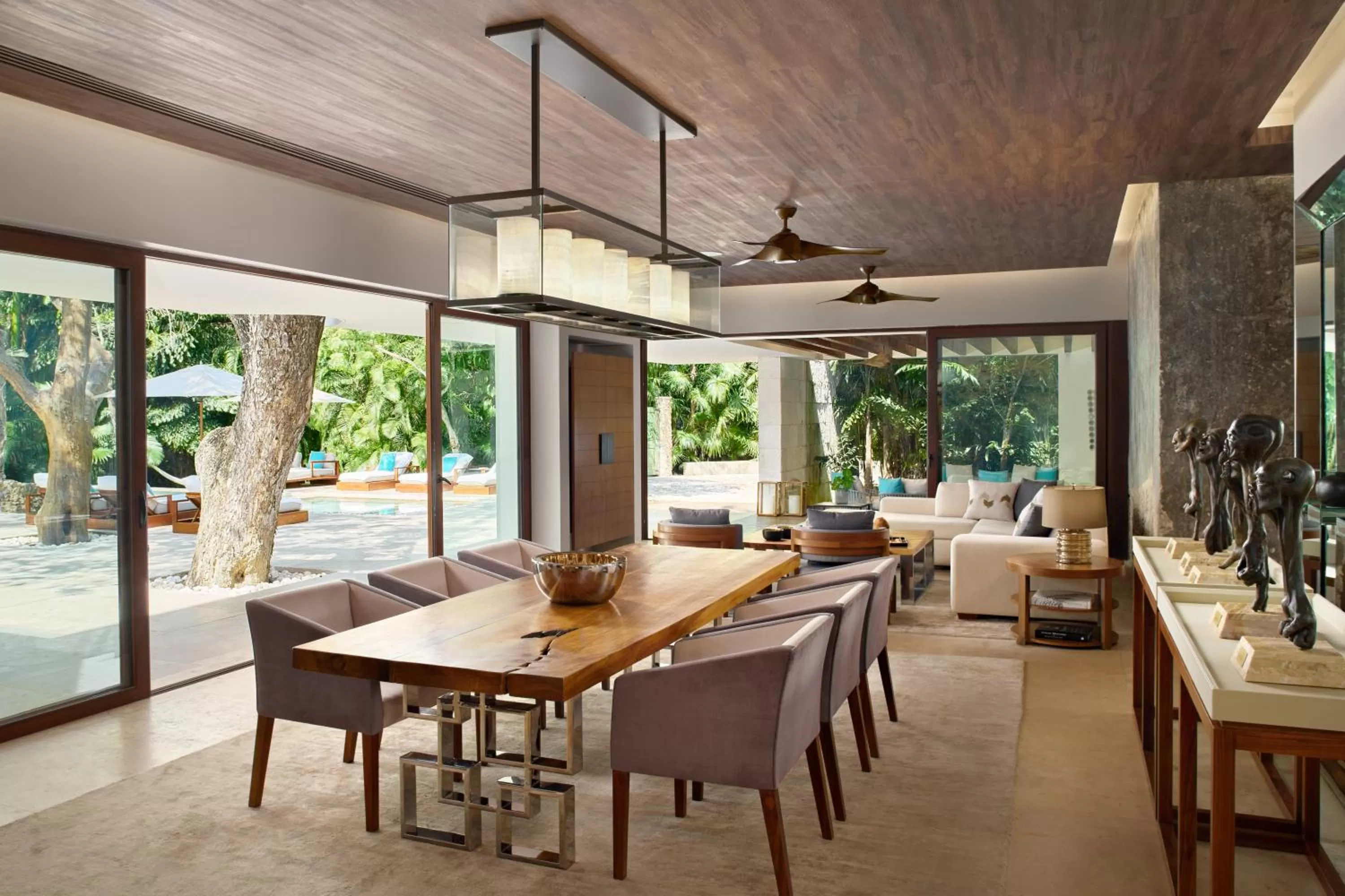 Living room in Chablé Yucatan