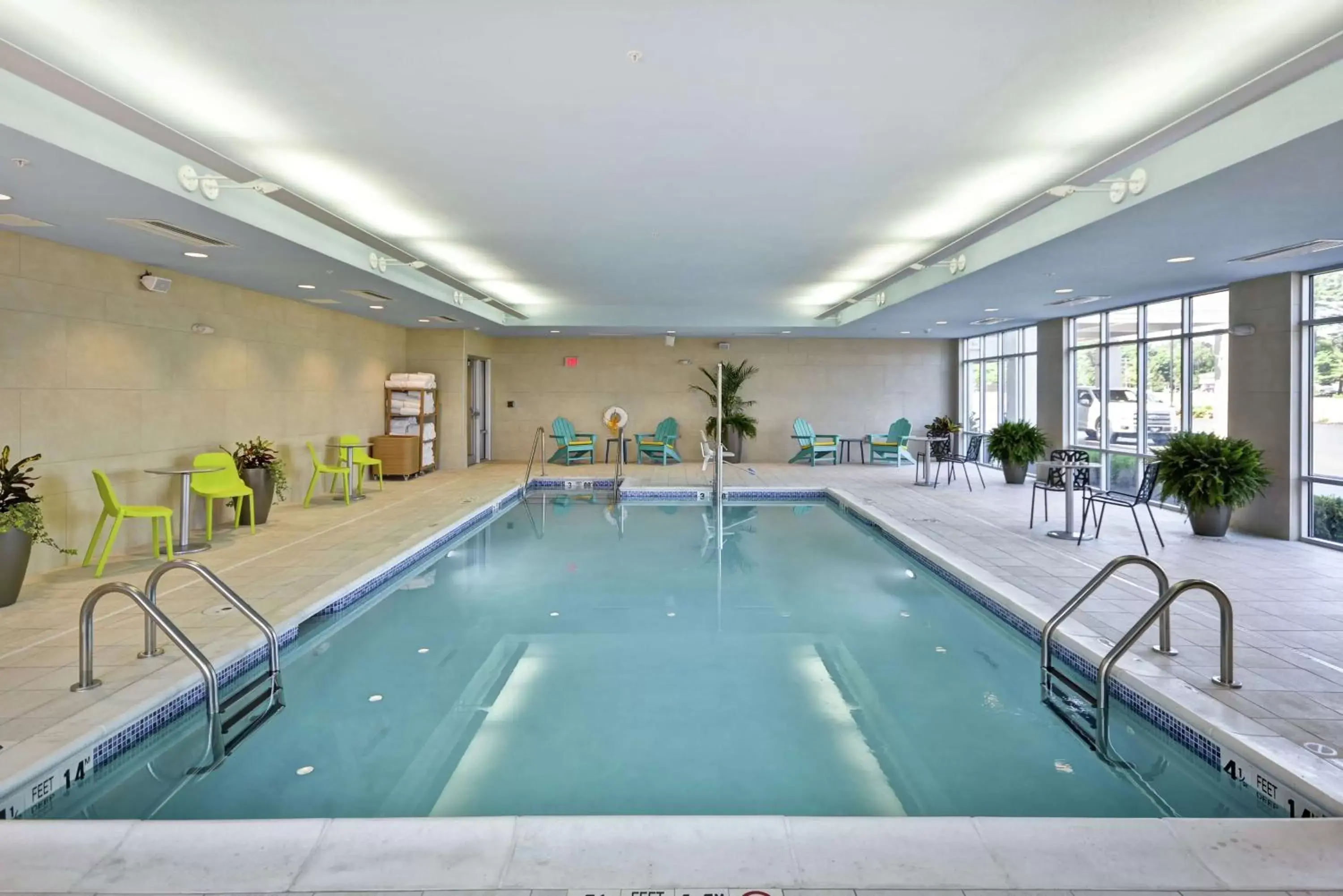 Pool view, Swimming Pool in Home2 Suites by Hilton Queensbury Lake George