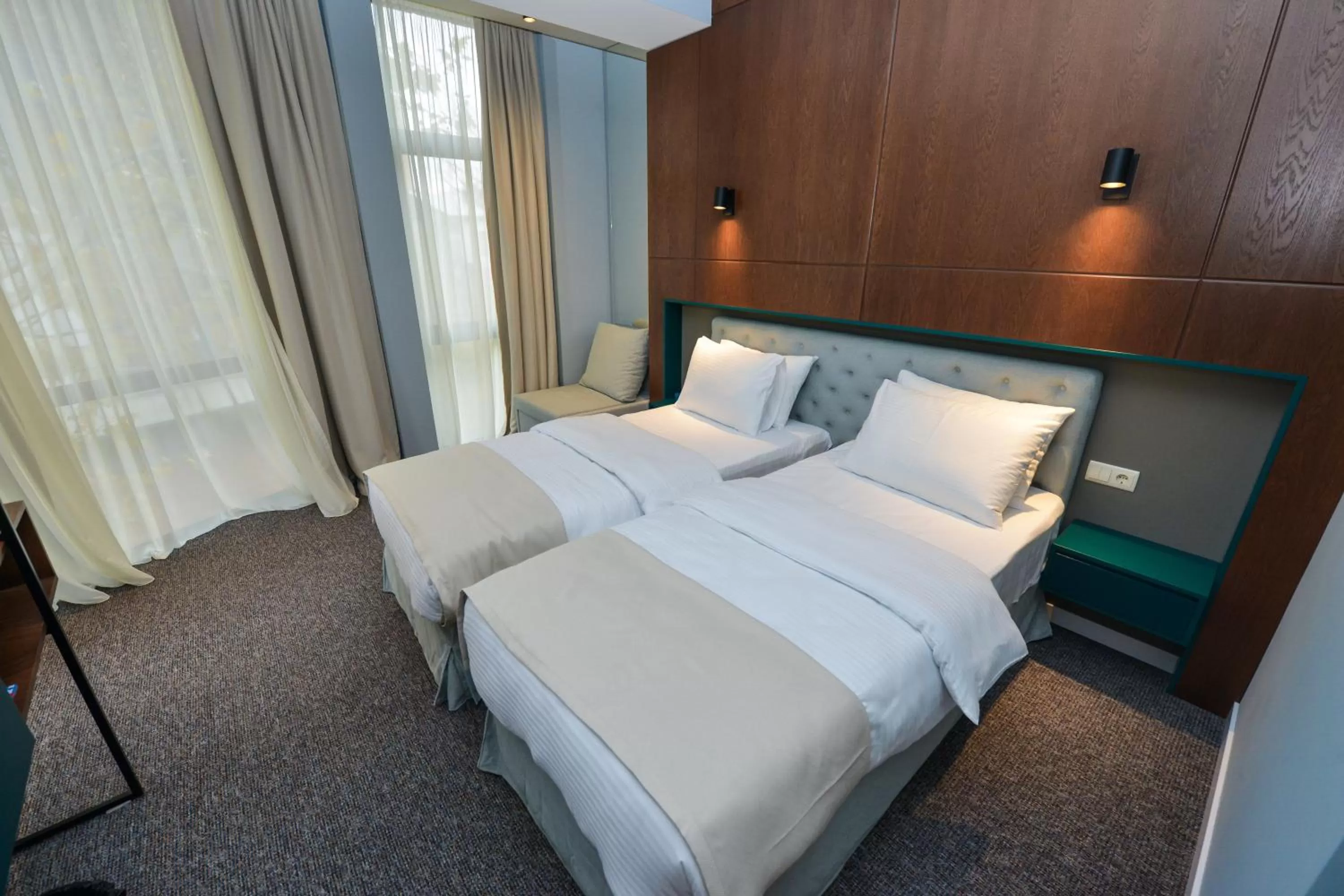 Bed in River View Hotel Tbilisi