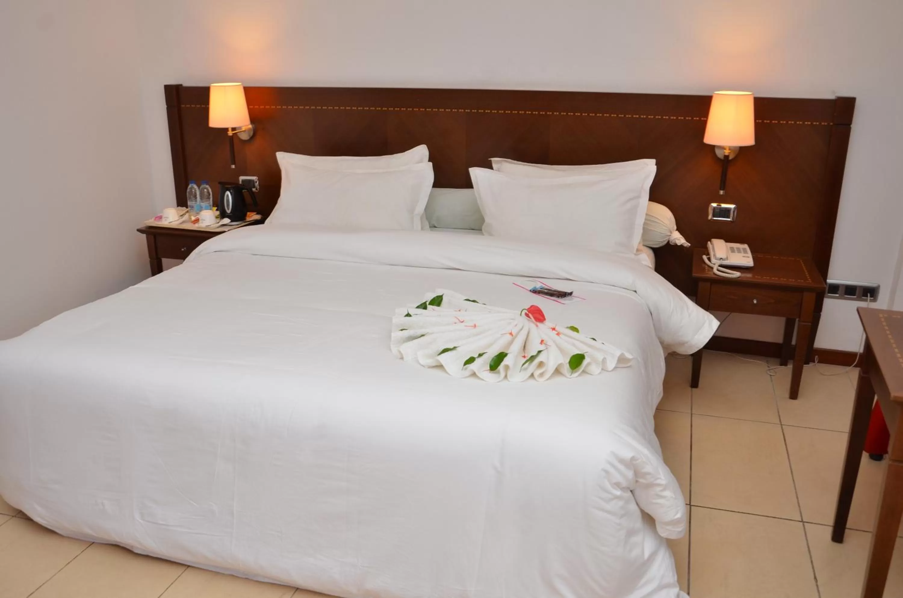 Bed in Djeuga Palace Hotel