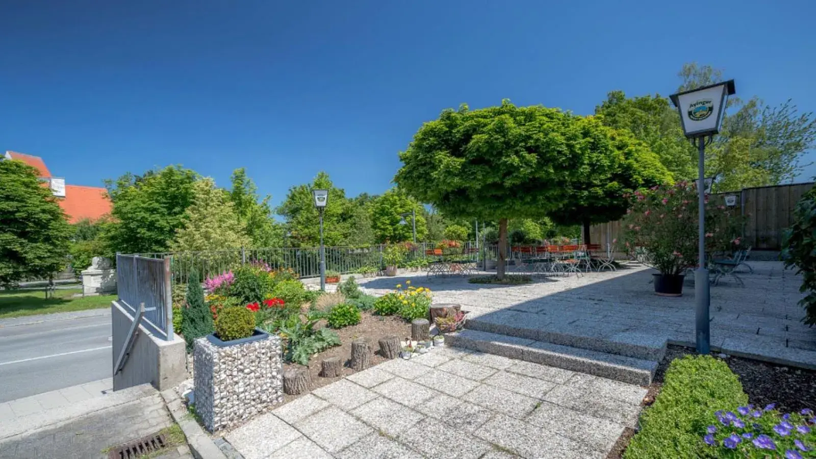 Patio, Swimming Pool in Hotel Parsberg