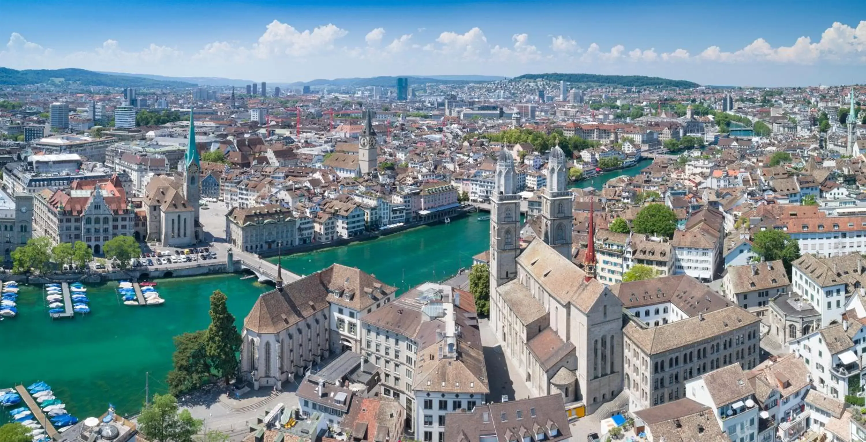 Nearby landmark, Bird's-eye View in aja Zürich