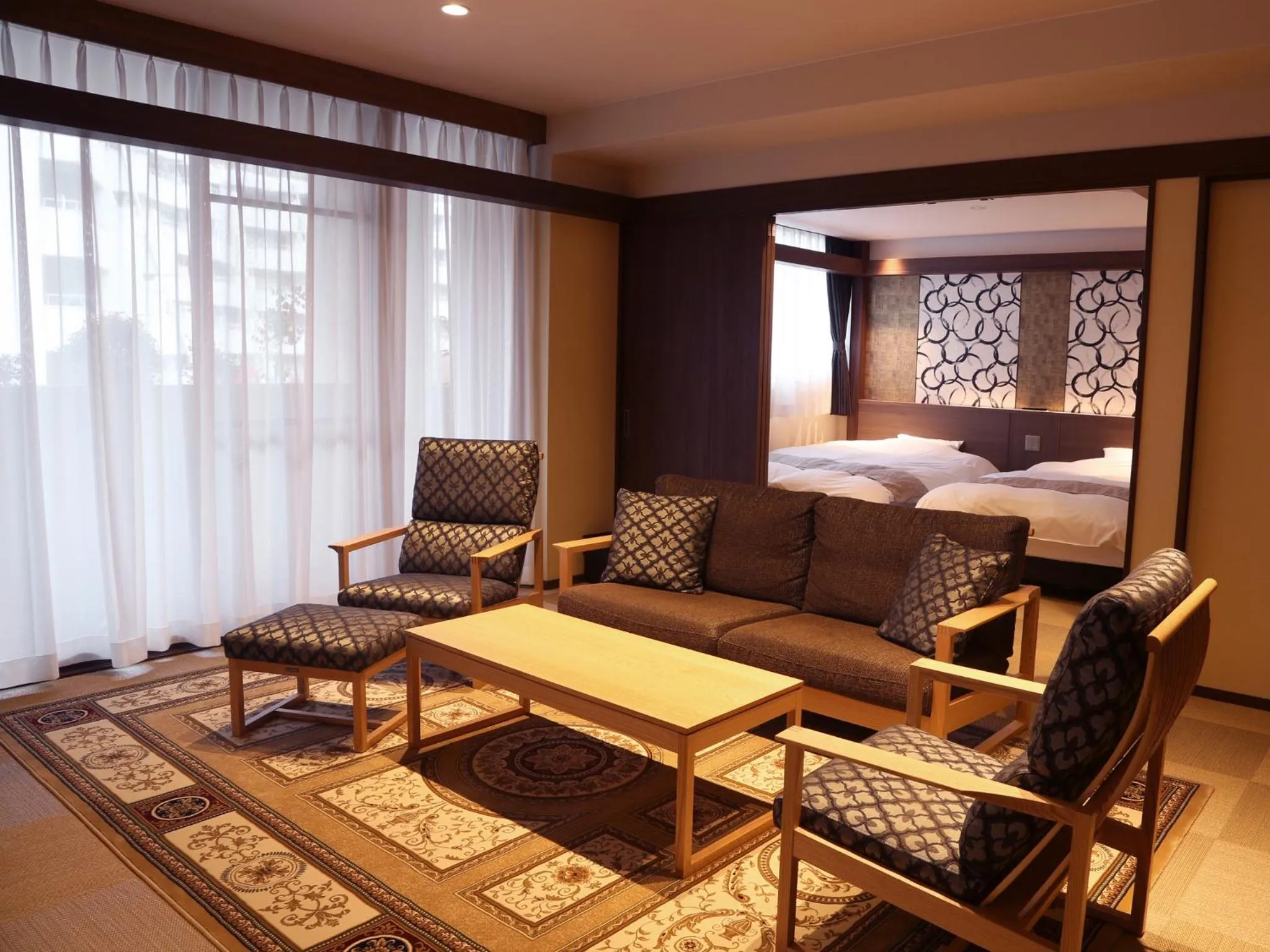 Living room, Bed in Okuno Hosomichi