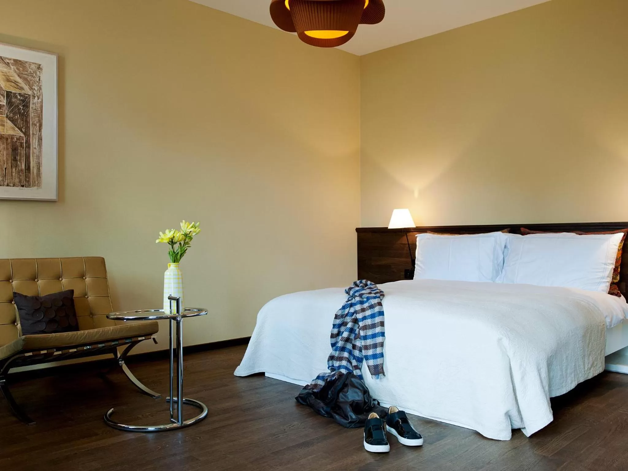 Bed in Design Hotel Plattenhof