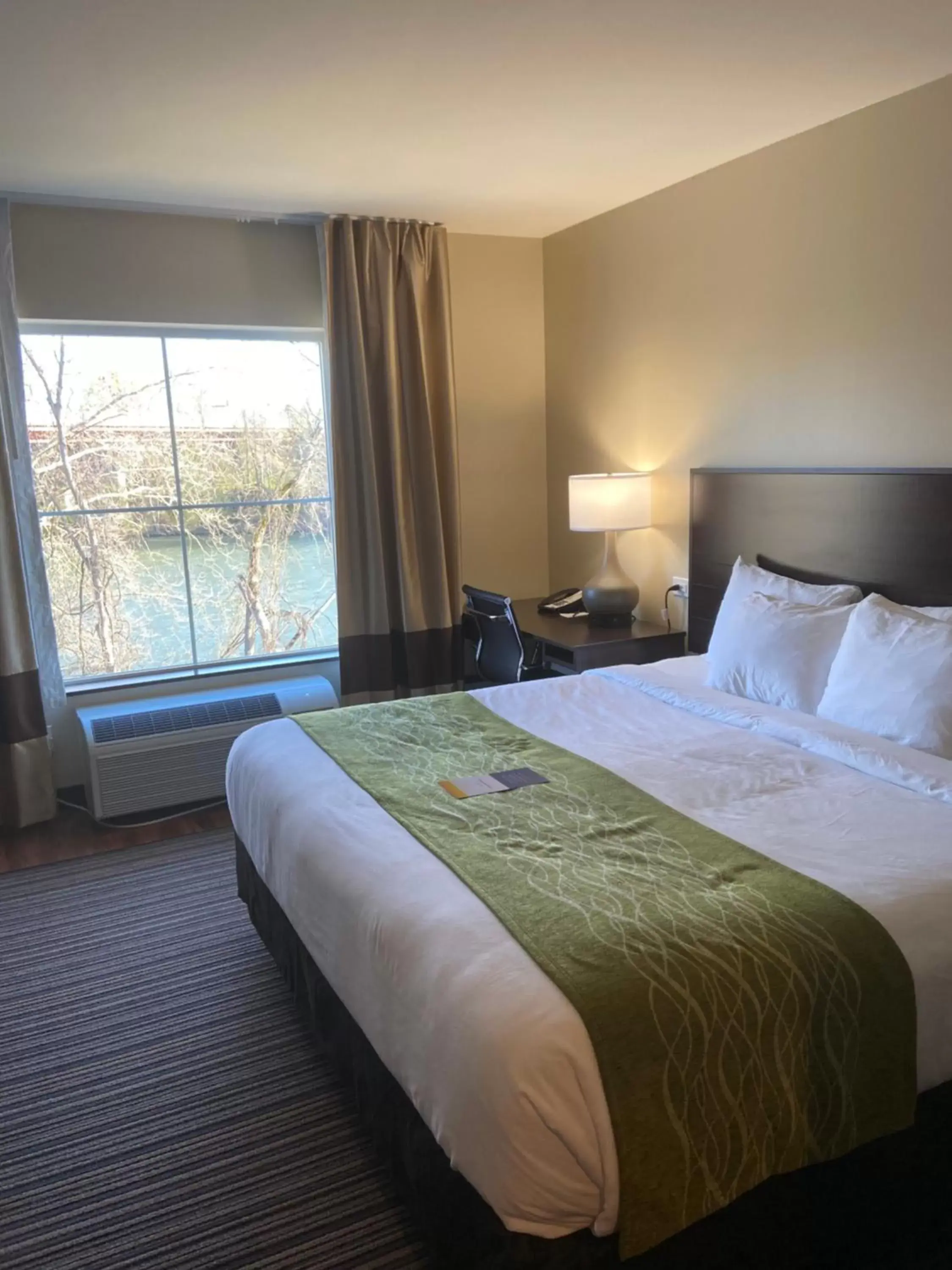 River view, Bed in Comfort Inn