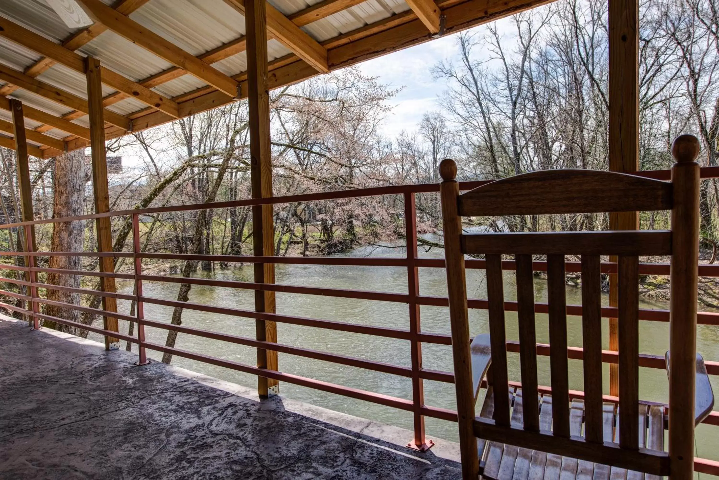 Patio in River Bend Inn - Pigeon Forge