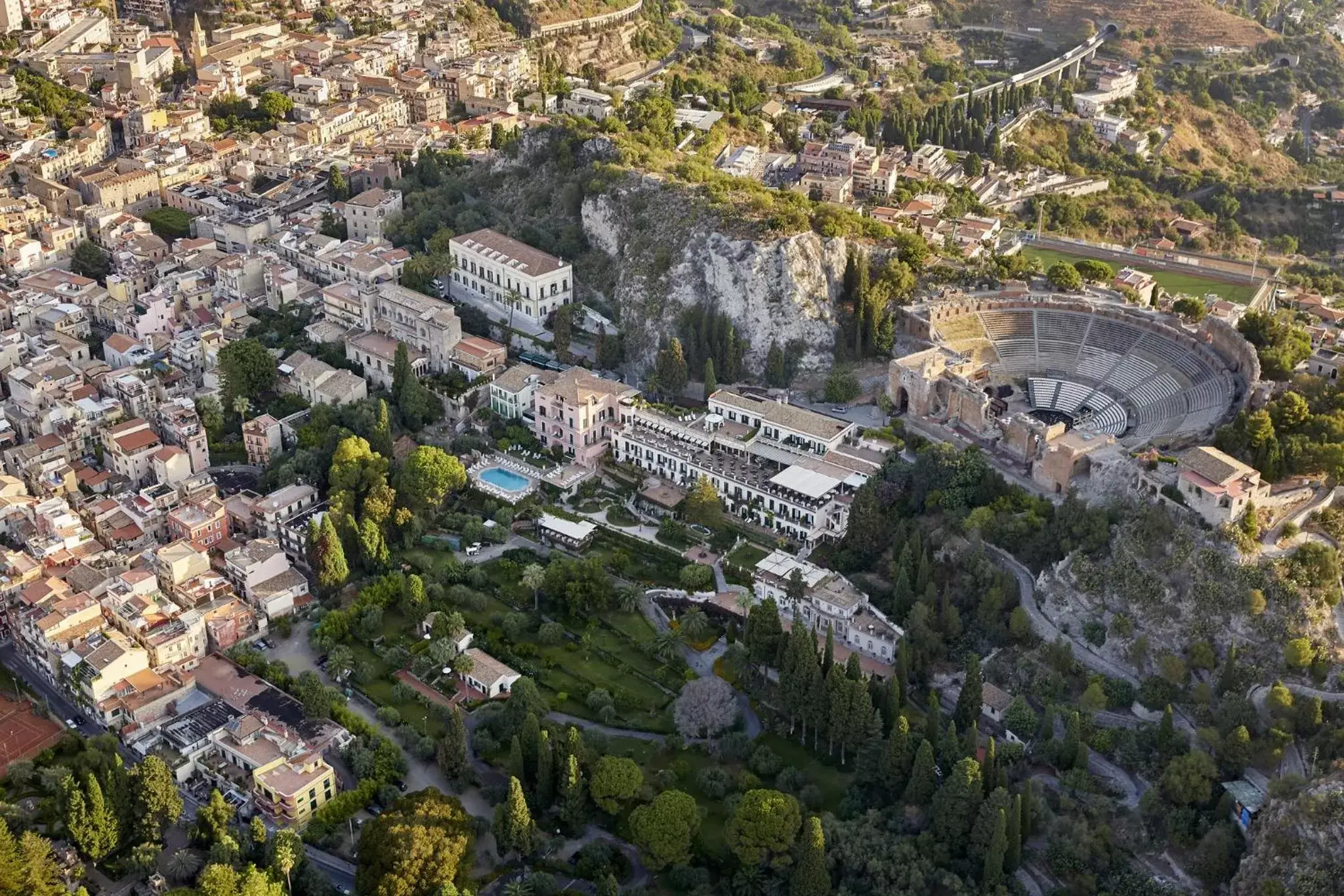 Bird's eye view, Bird's-eye View in Grand Hotel Timeo, A Belmond Hotel, Taormina
