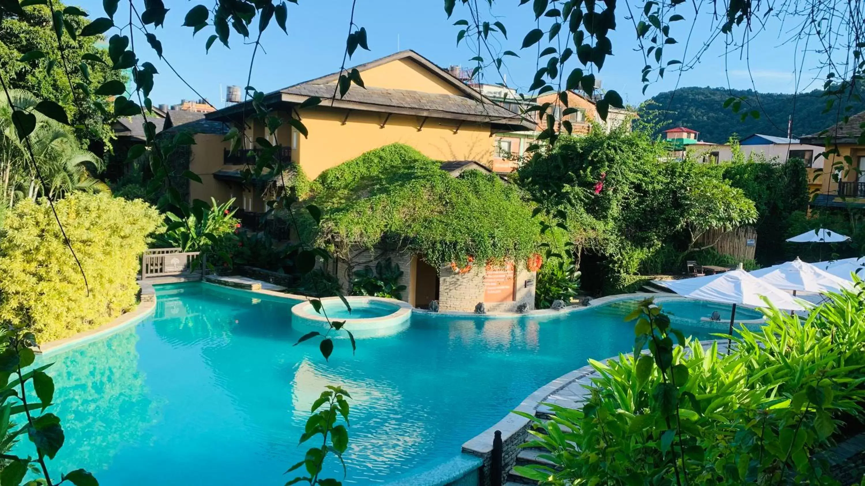 Garden view, Swimming Pool in Temple Tree Resort & Spa