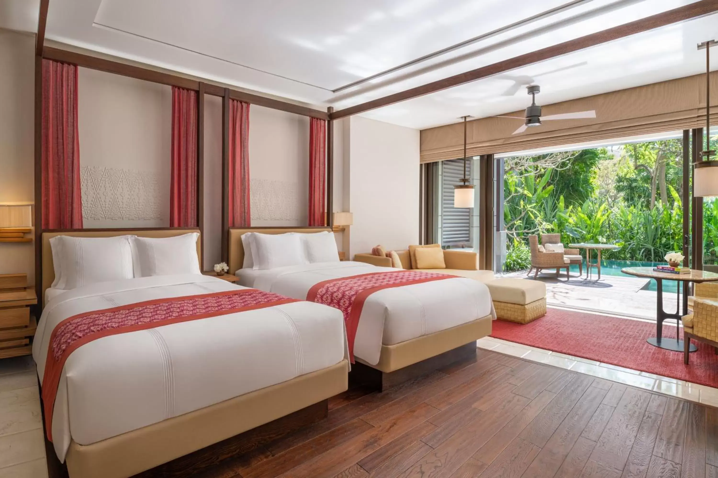 Swimming pool, Bed in The Ritz-Carlton Bali