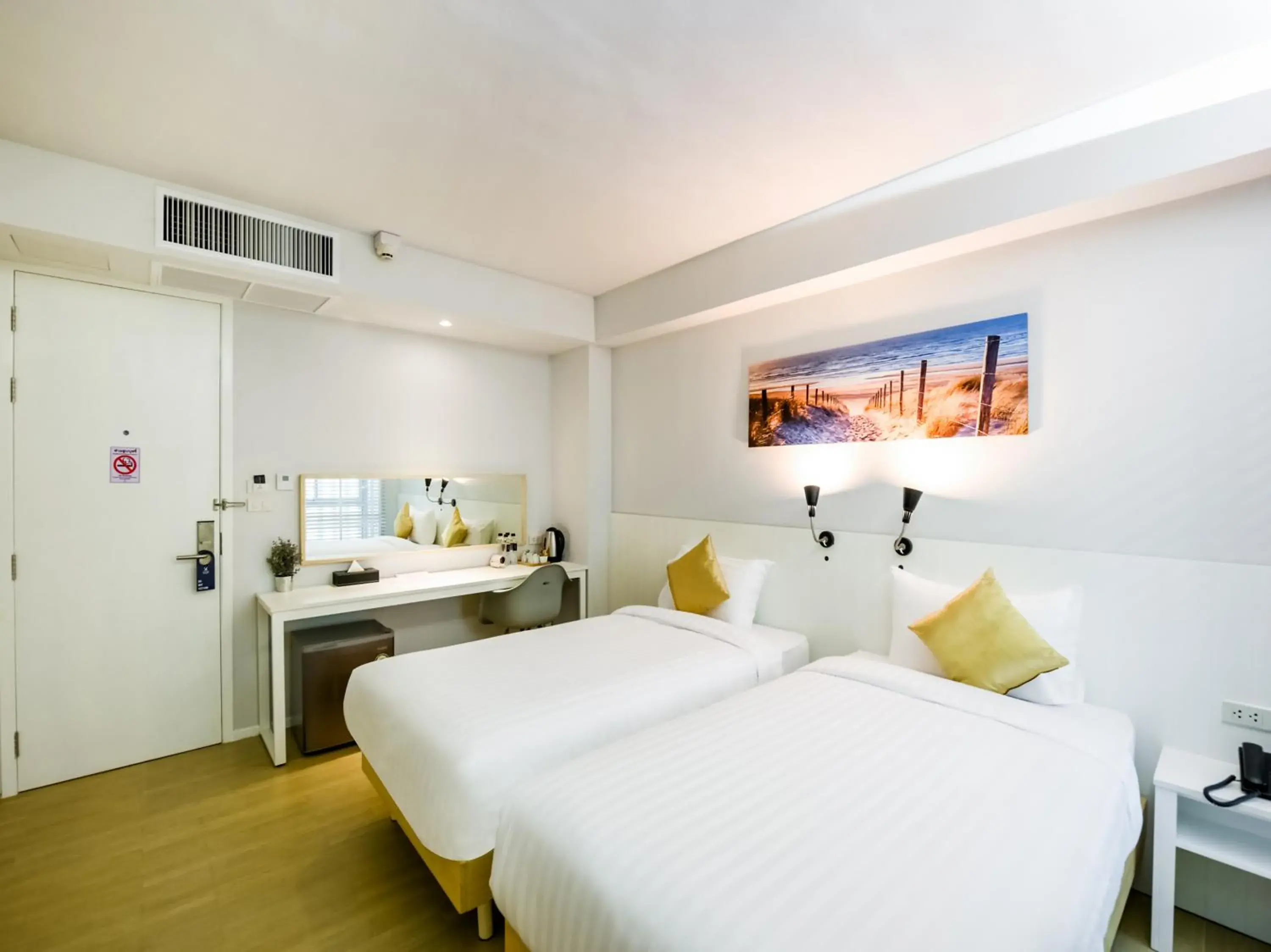 Bed in Kitzio House Hotel Huai Kwang