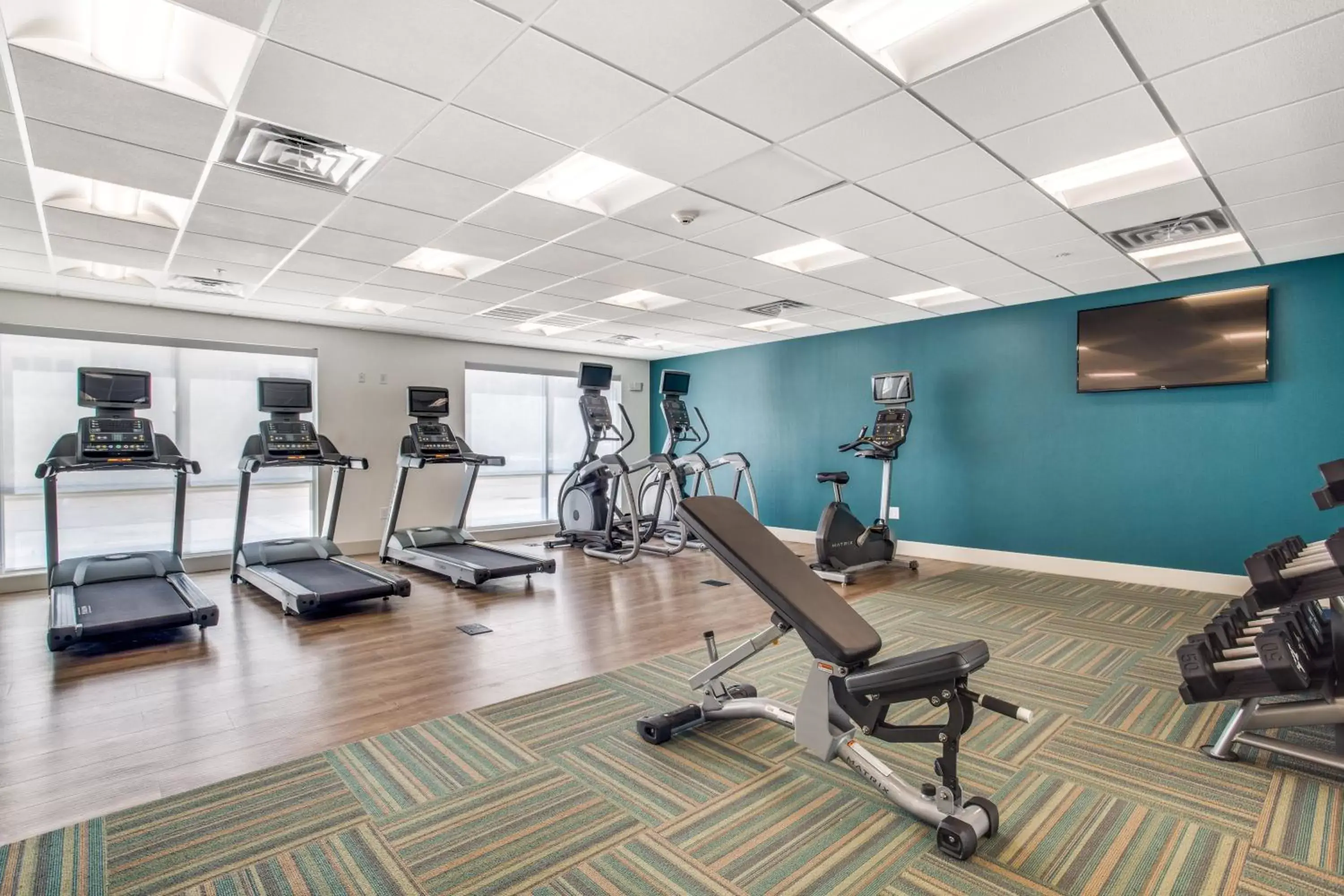 Fitness centre/facilities, Fitness Center/Facilities in Holiday Inn Express & Suites - Denton South, an IHG Hotel