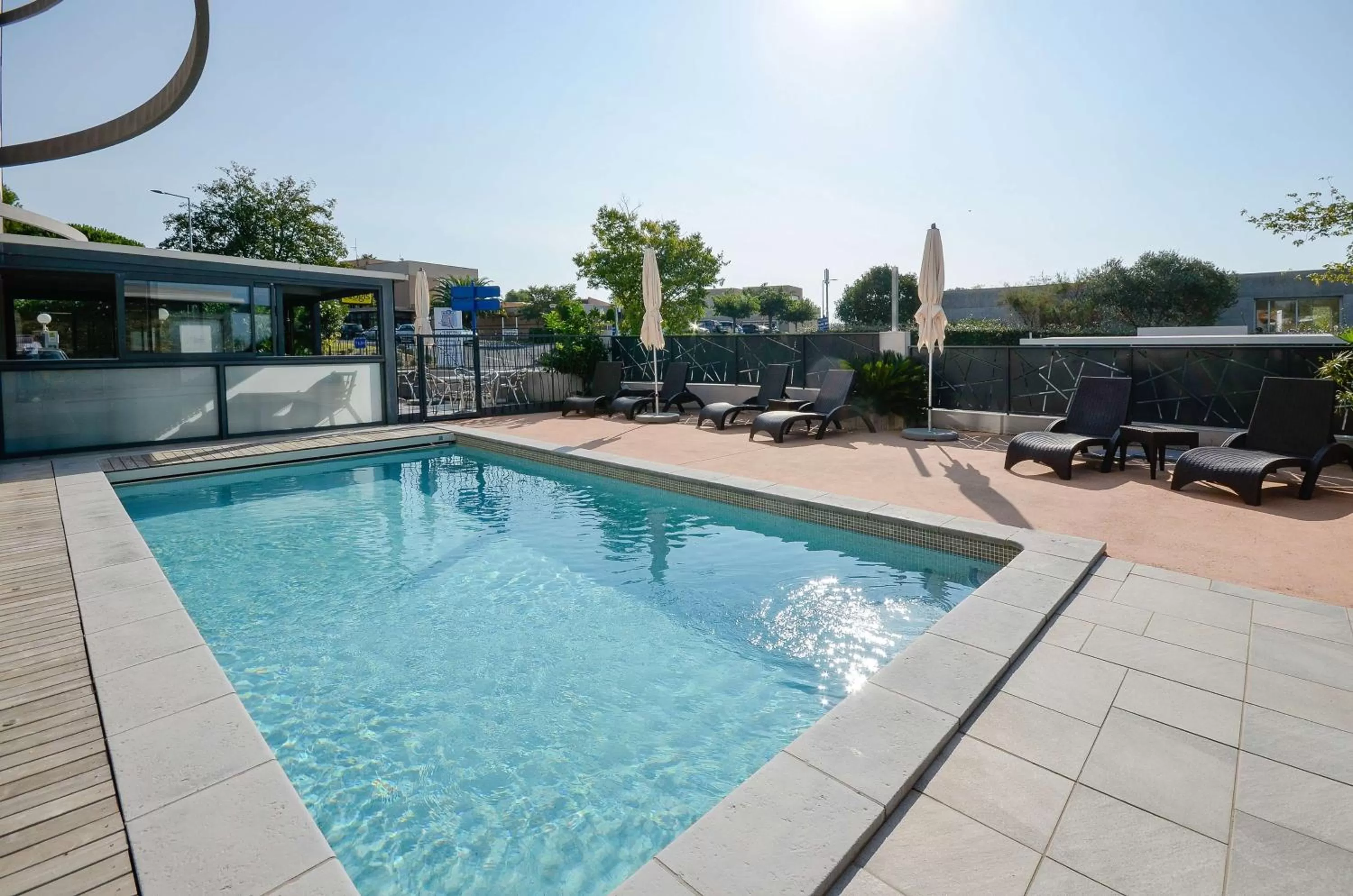 Pool view in Sure Hotel by Best Western Beziers Le Monestie