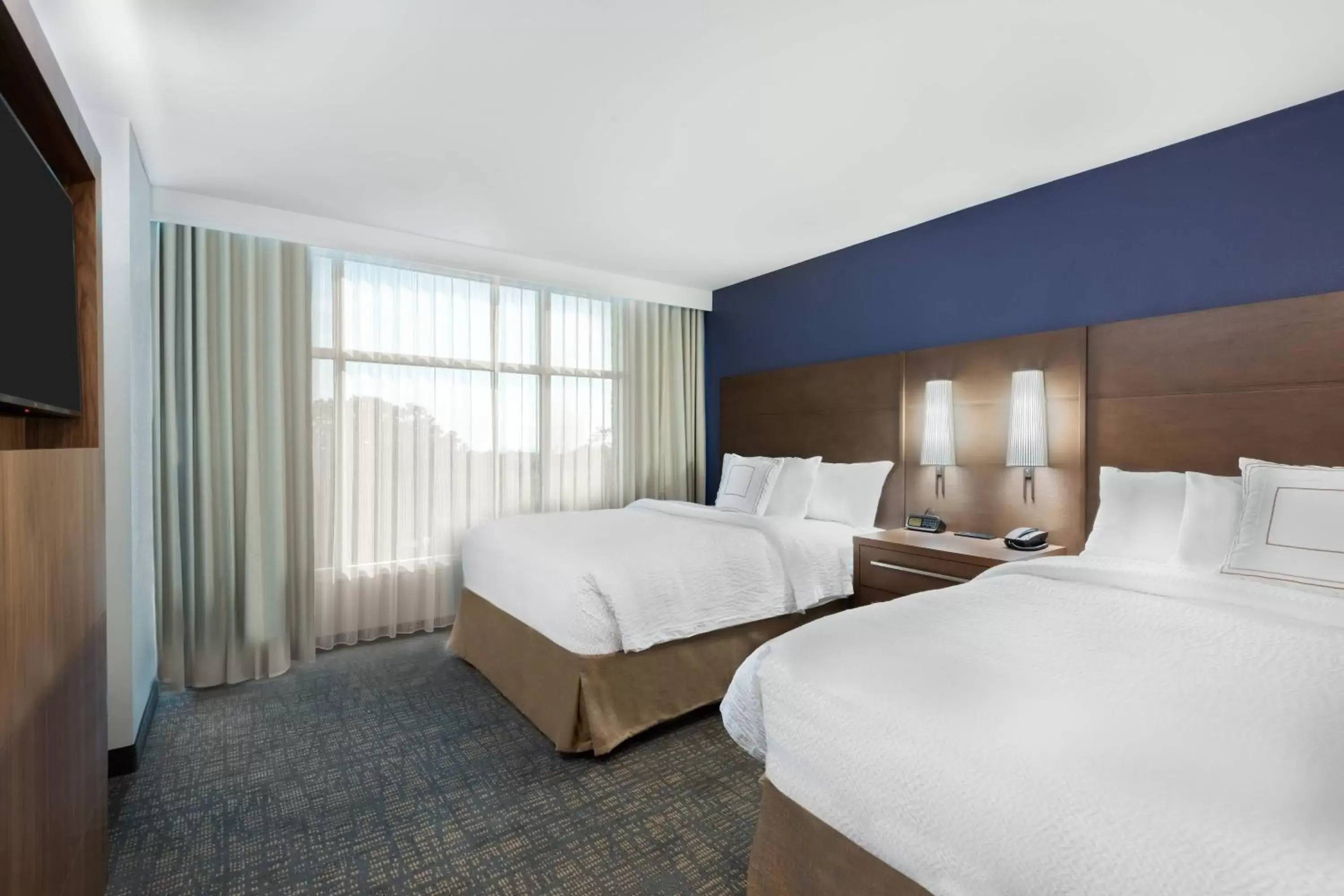 Bedroom, Bed in Residence Inn by Marriott Buffalo Downtown