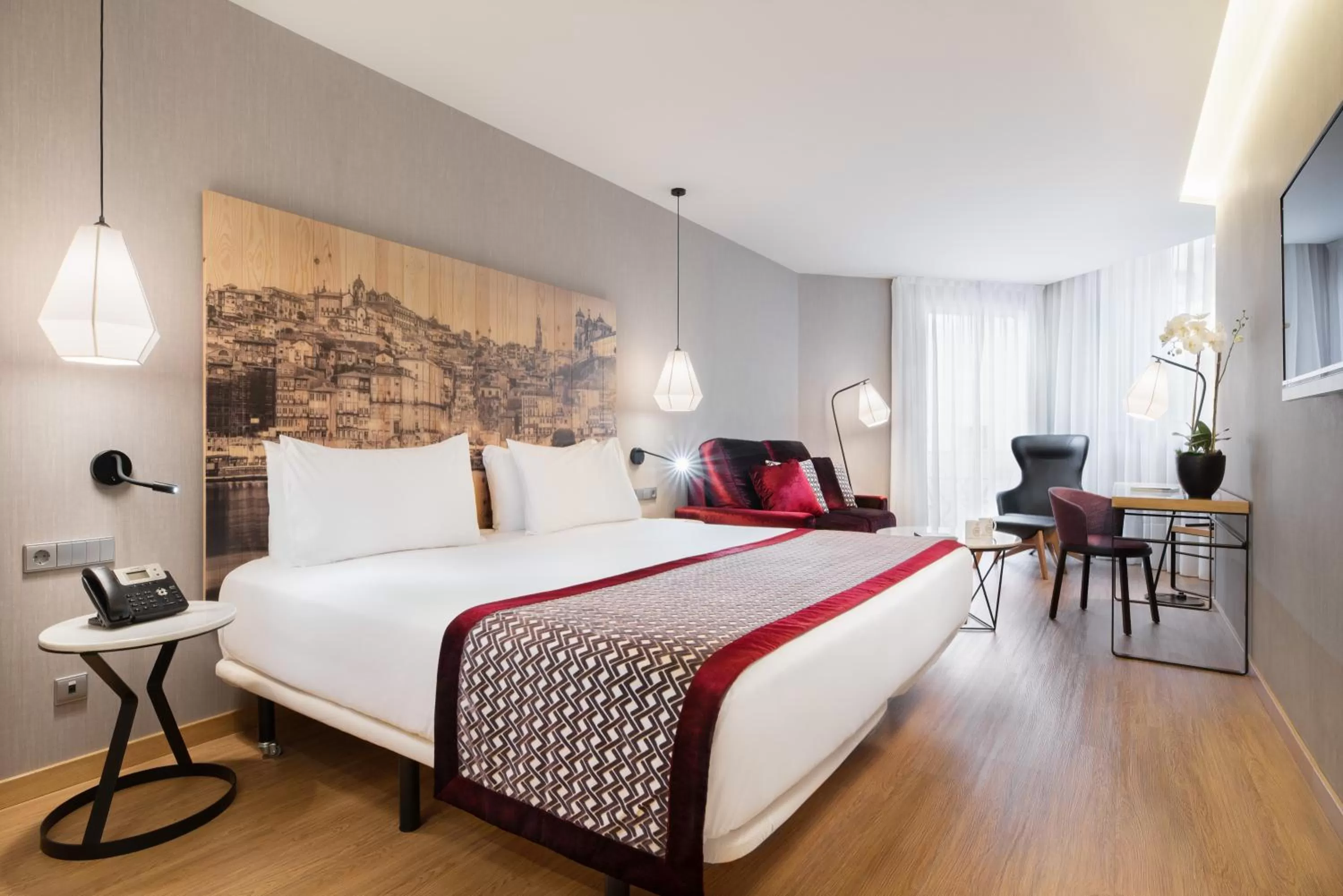 Bedroom, Bed in Eurostars Porto Centro