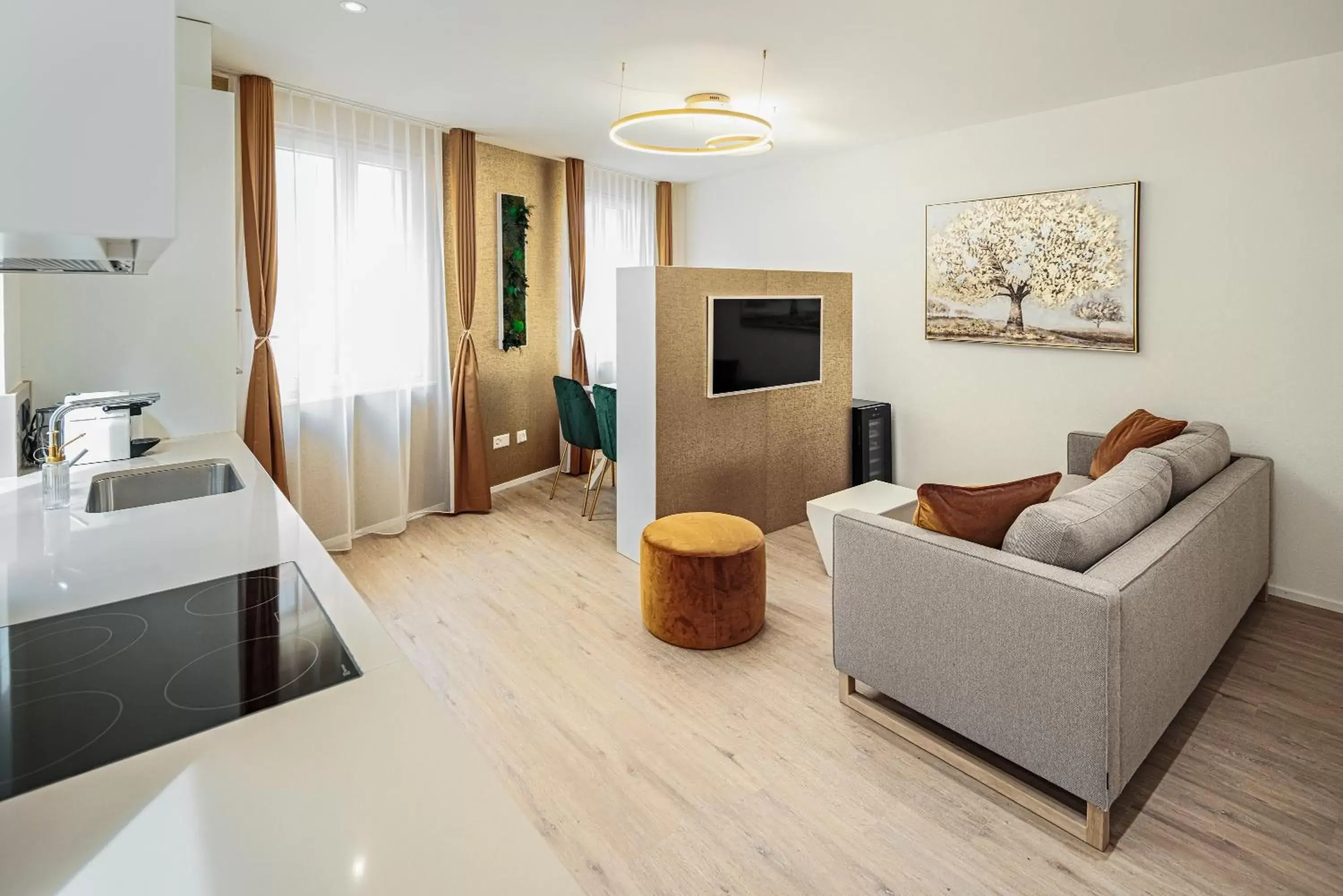 TV and multimedia, Seating Area in EH Apartments Merkur