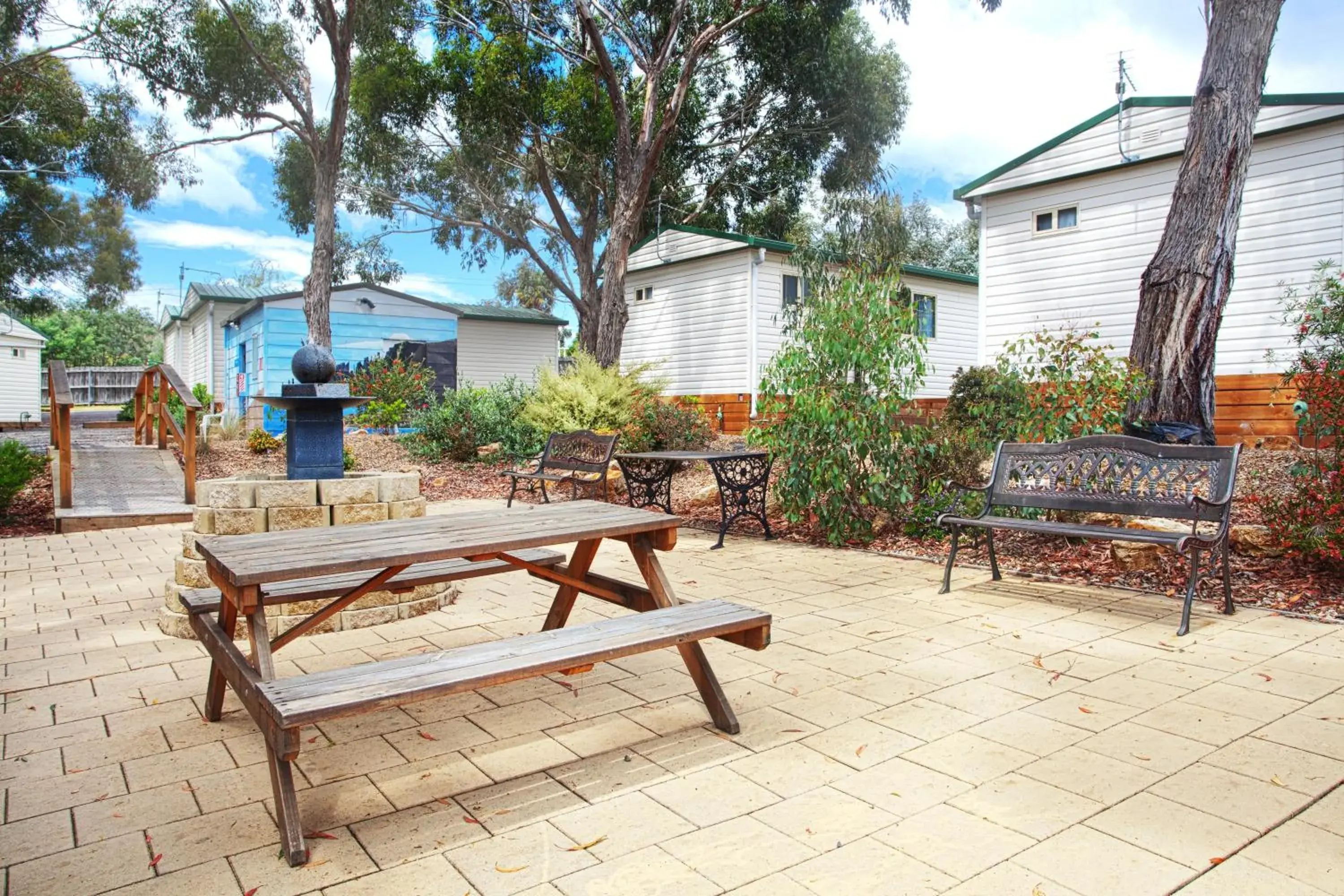 Seating area in Discovery Parks - Hobart