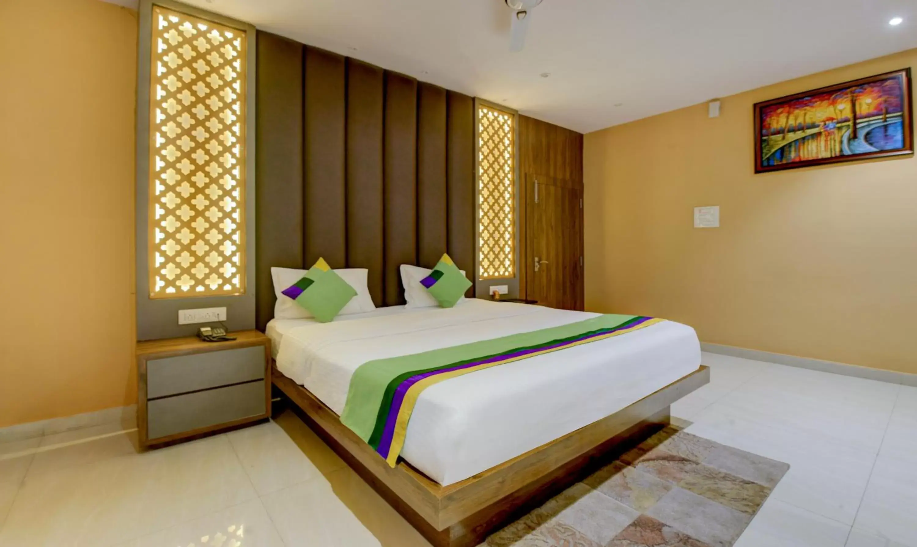 Bed in Treebo Trend Winsome Banquet And Resort