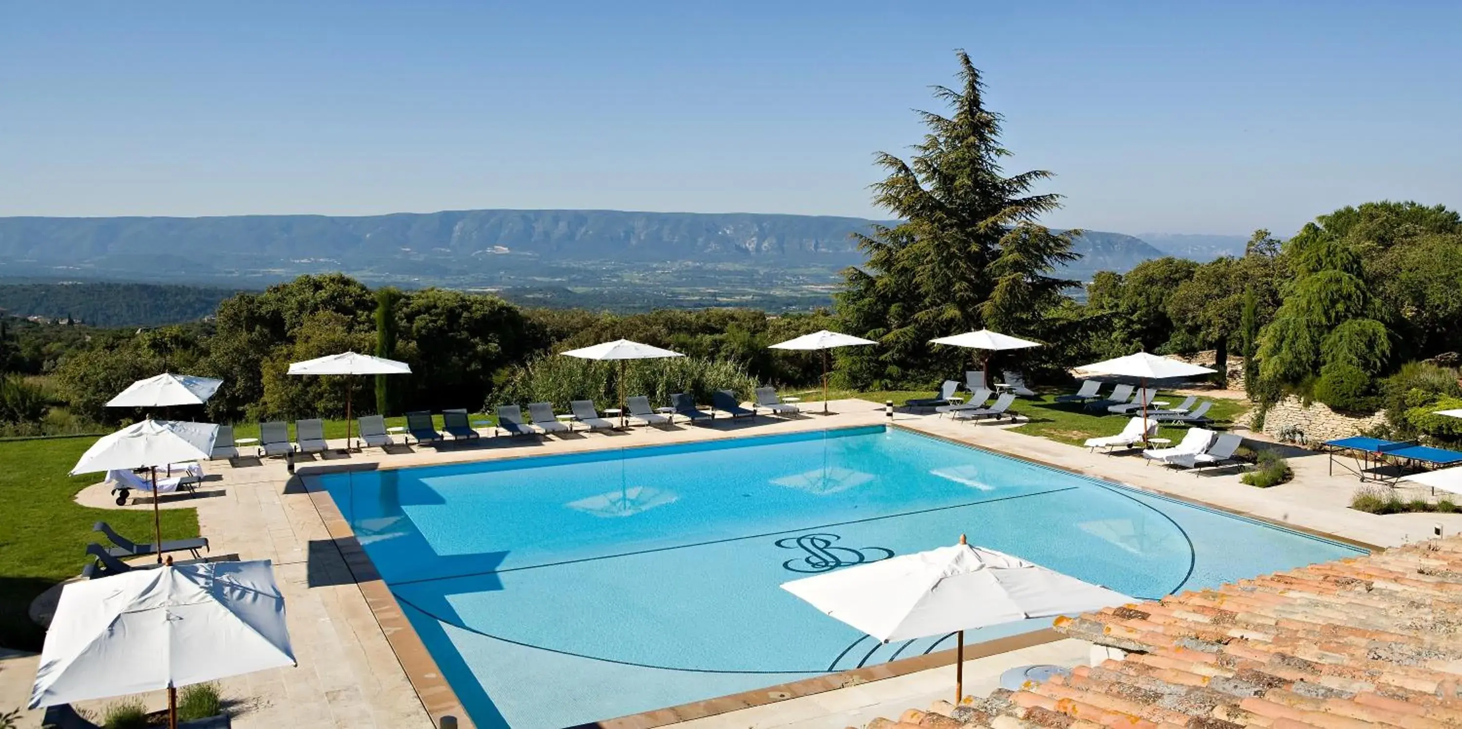 Natural landscape, Pool View in Hotel Les Bories & Spa